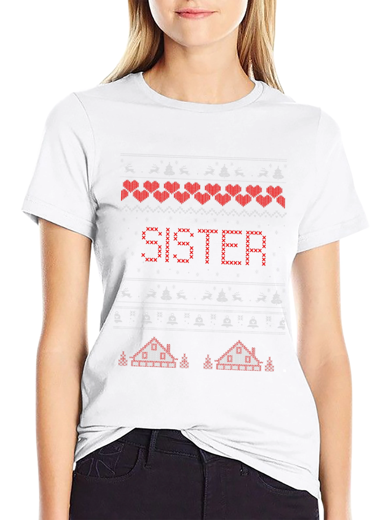 Sister Christmas Ugly Sweater T-Shirt