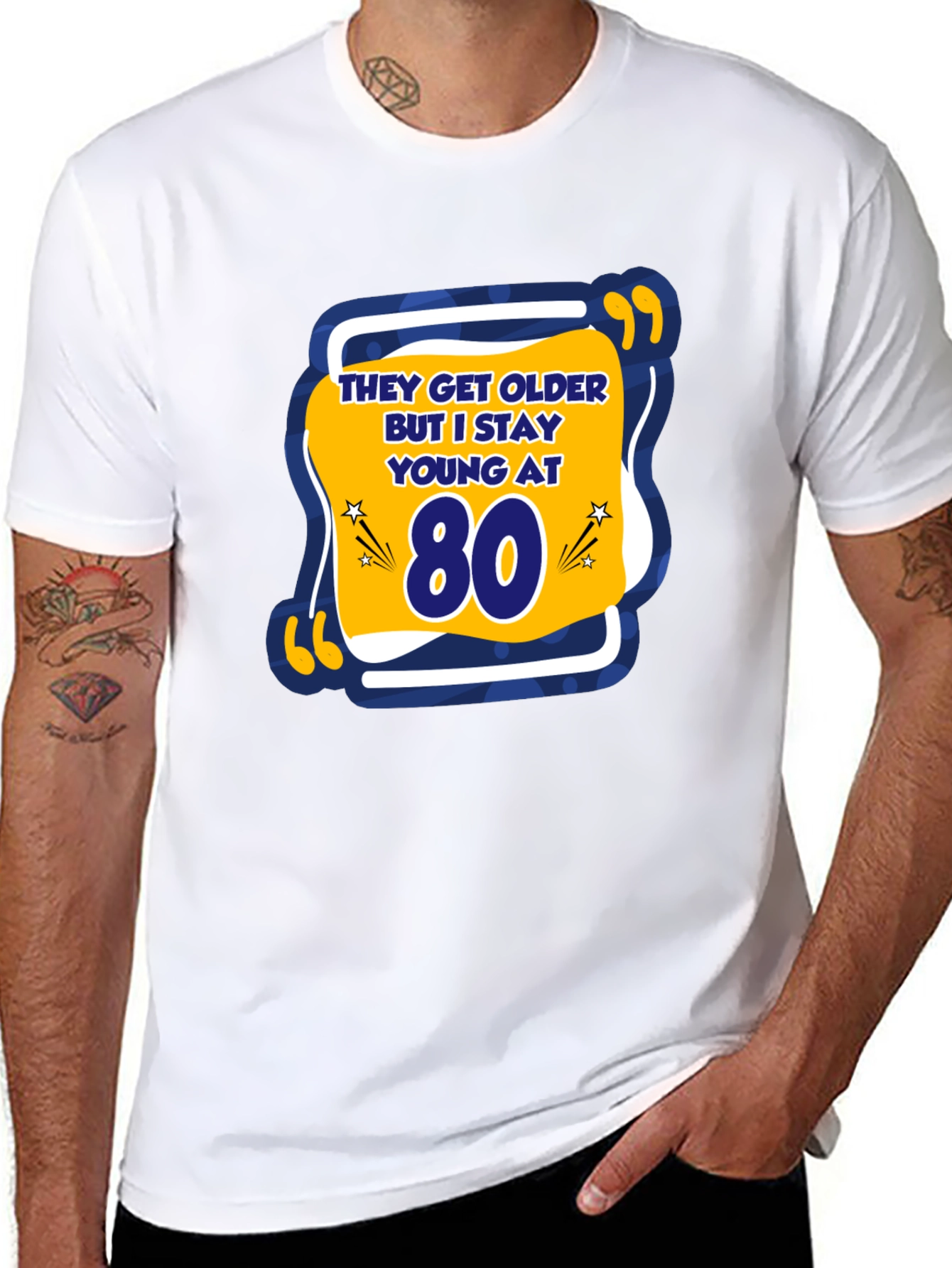Funny 80th Birthday T-Shirt - Stay Young At 80