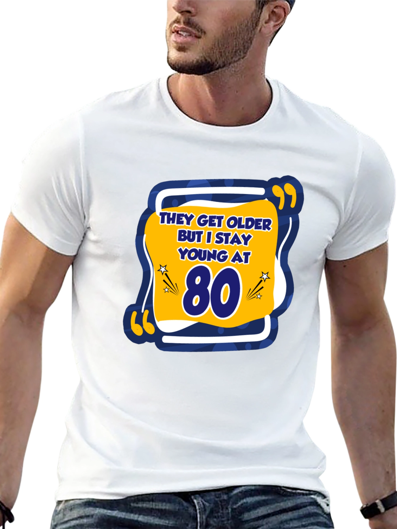 Funny 80th Birthday T-Shirt - Stay Young At 80