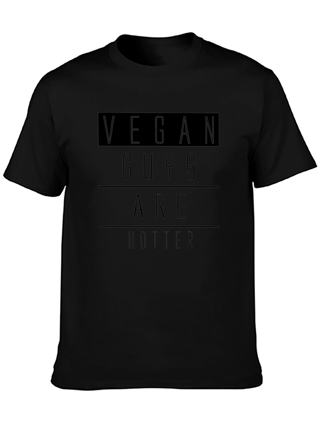 Vegan Guys are Hotter Graphic T-Shirt - Black