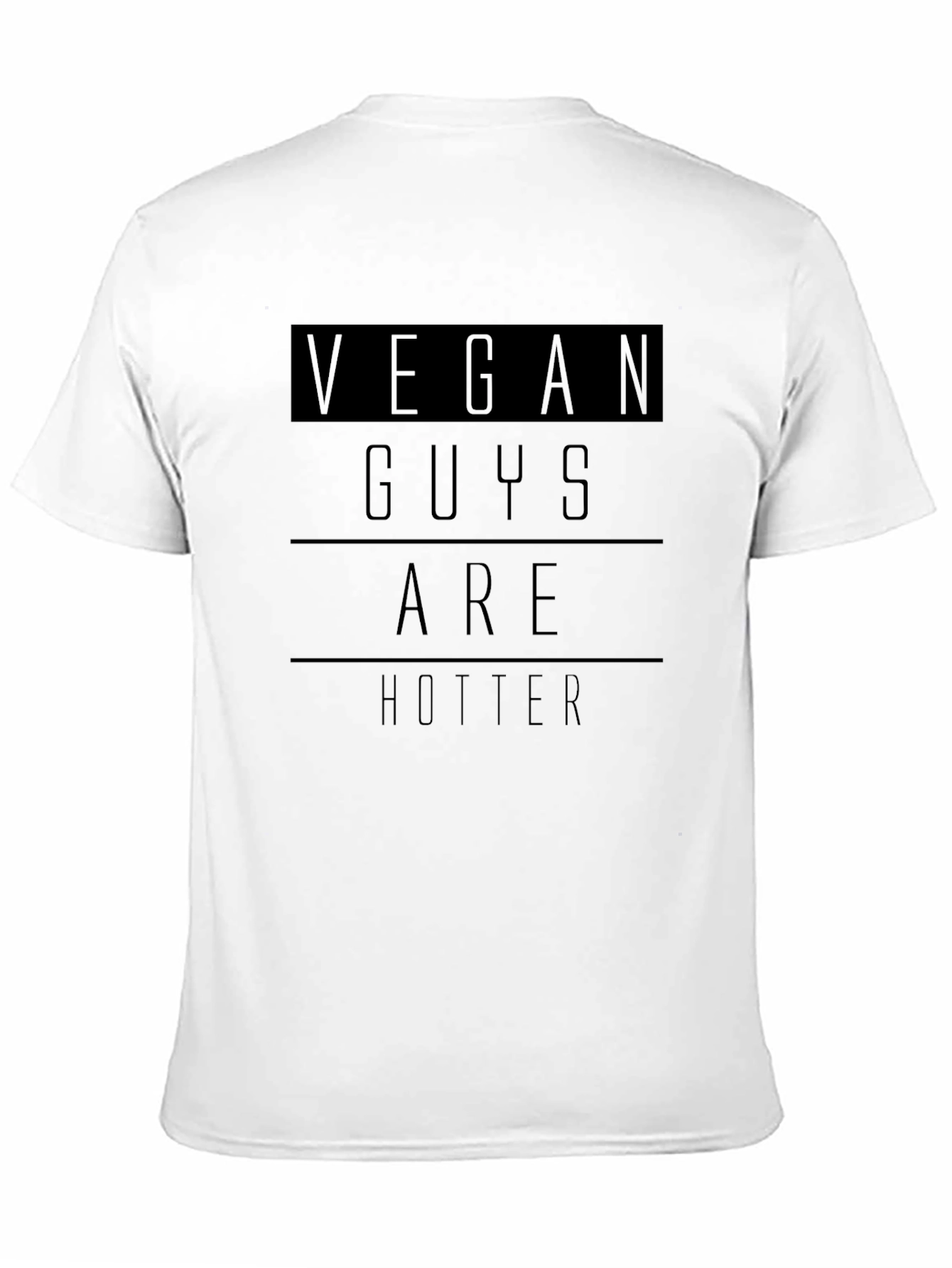 Vegan Guys are Hotter Graphic T-Shirt - Black