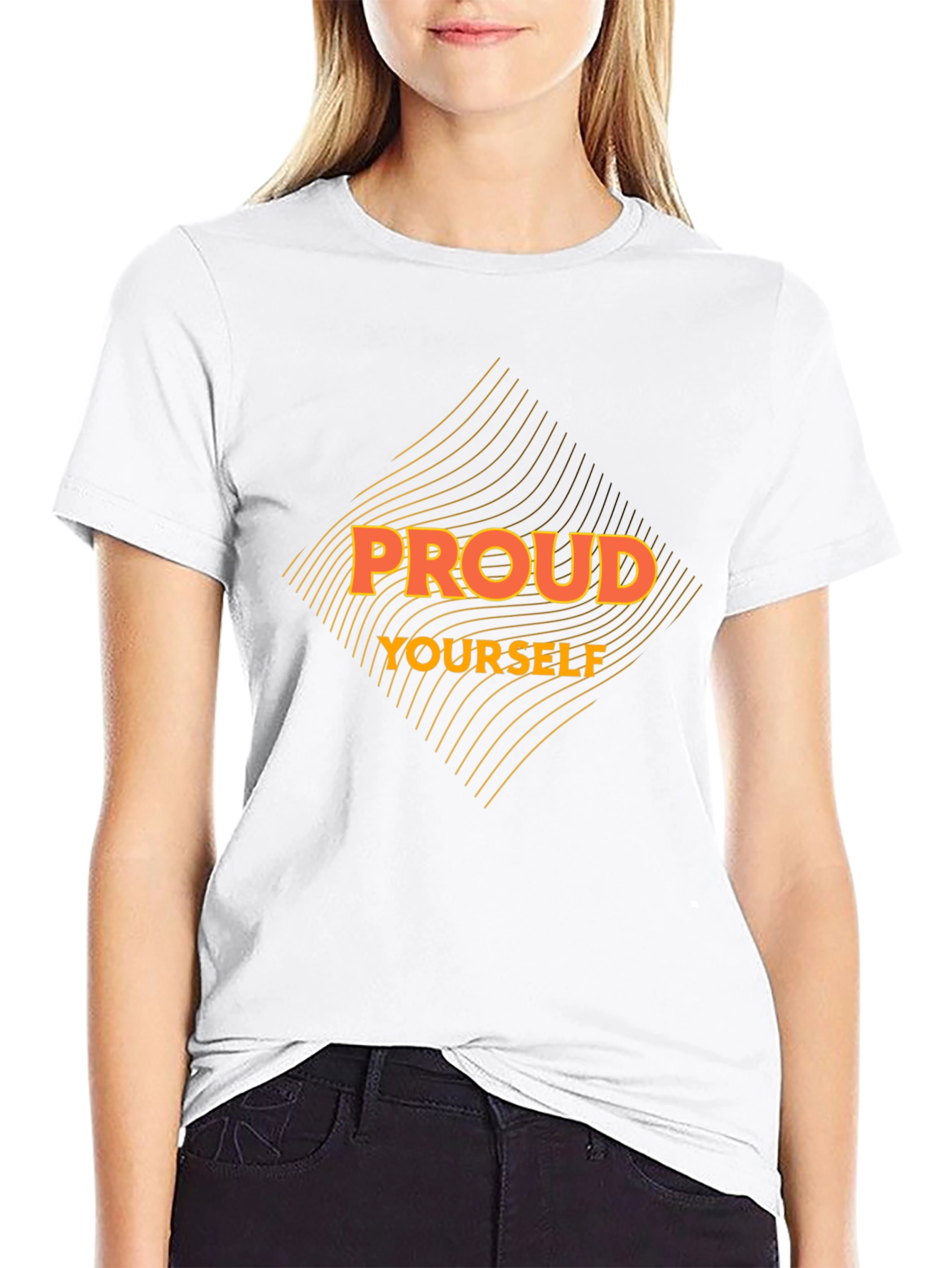 Proud Yourself Graphic Tee - Black Casual T-Shirt