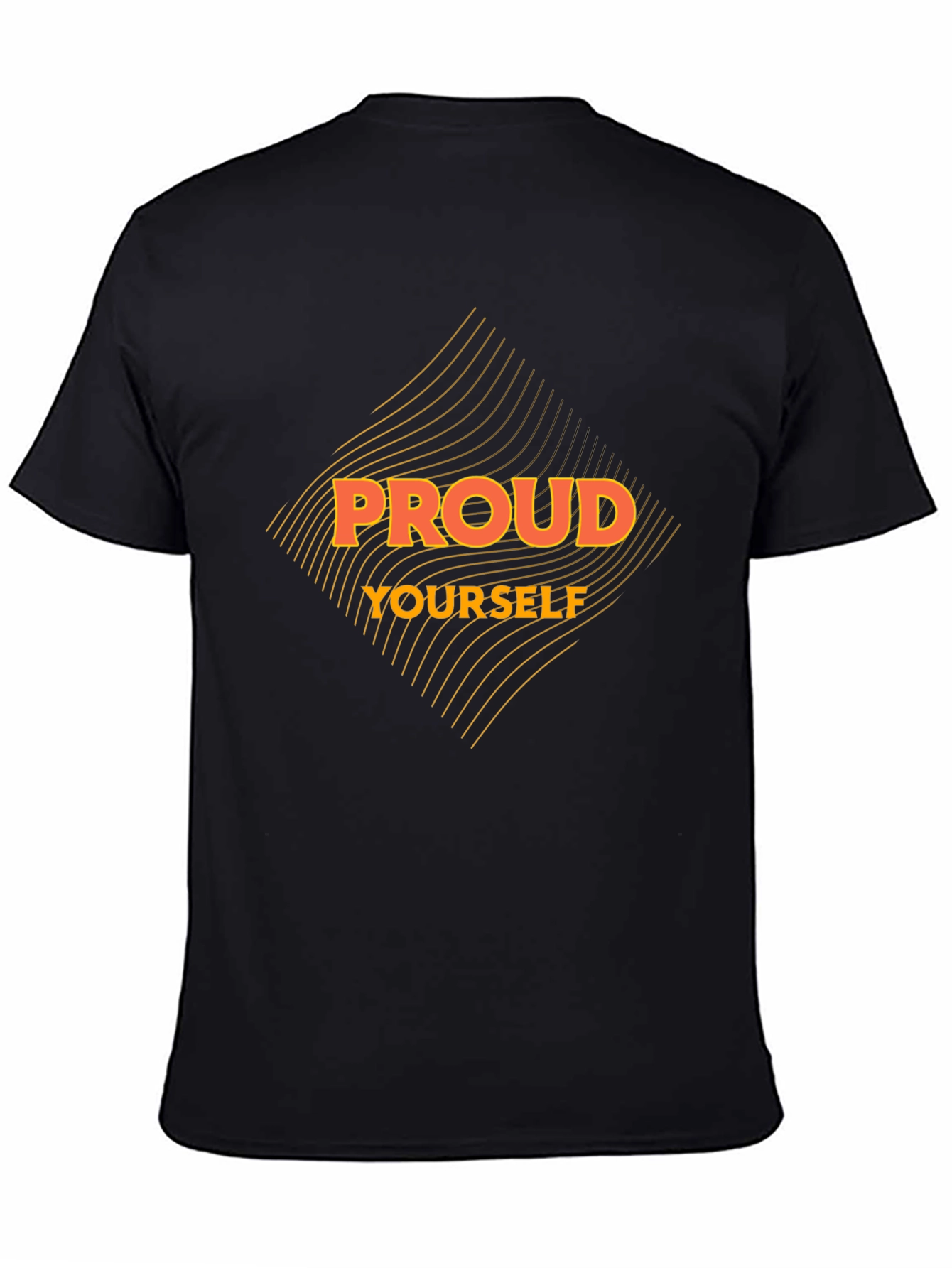 Proud Yourself Graphic Tee - Black Casual T-Shirt
