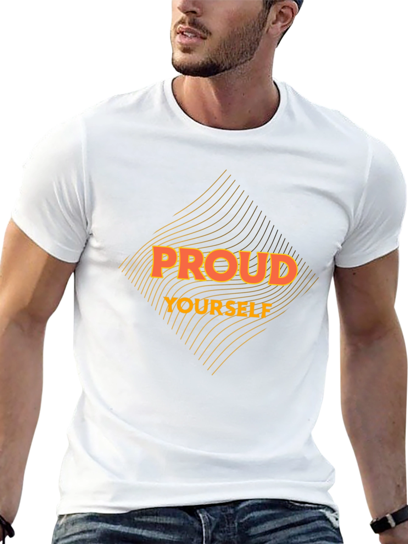 Proud Yourself Graphic Tee - Black Casual T-Shirt