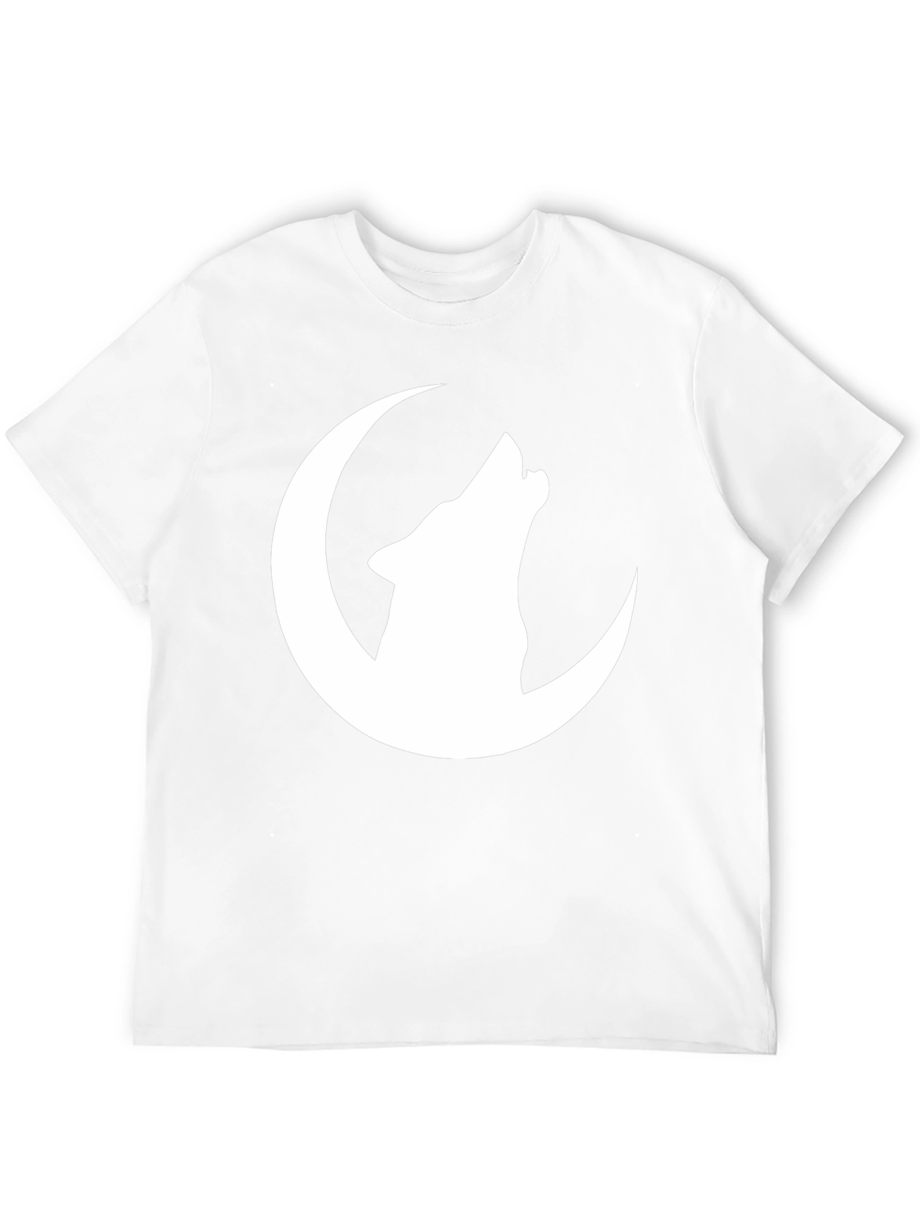 Wolf Moon Graphic Tee - Black Cotton T-Shirt