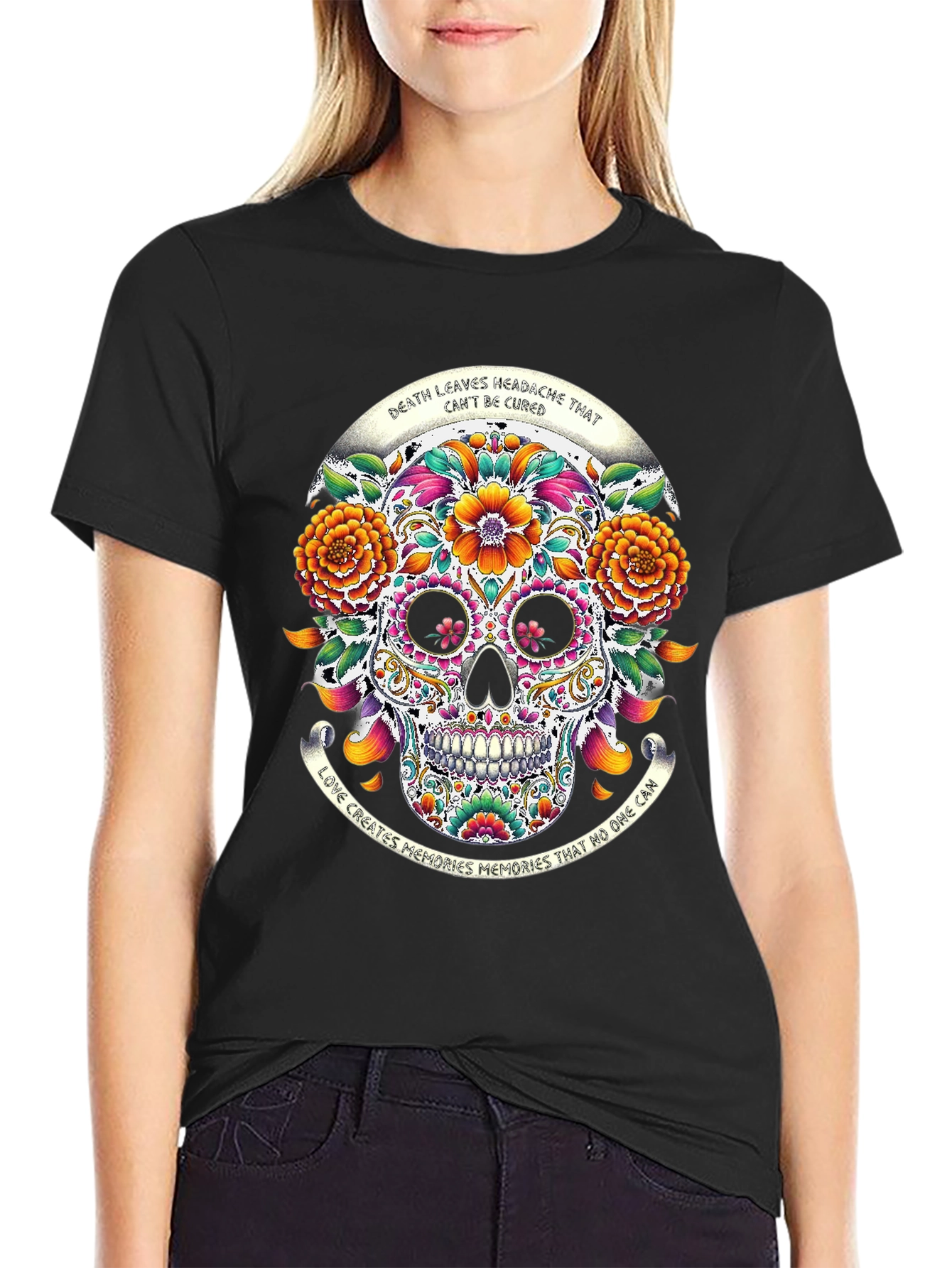 Sugar Skull Graphic T-Shirt