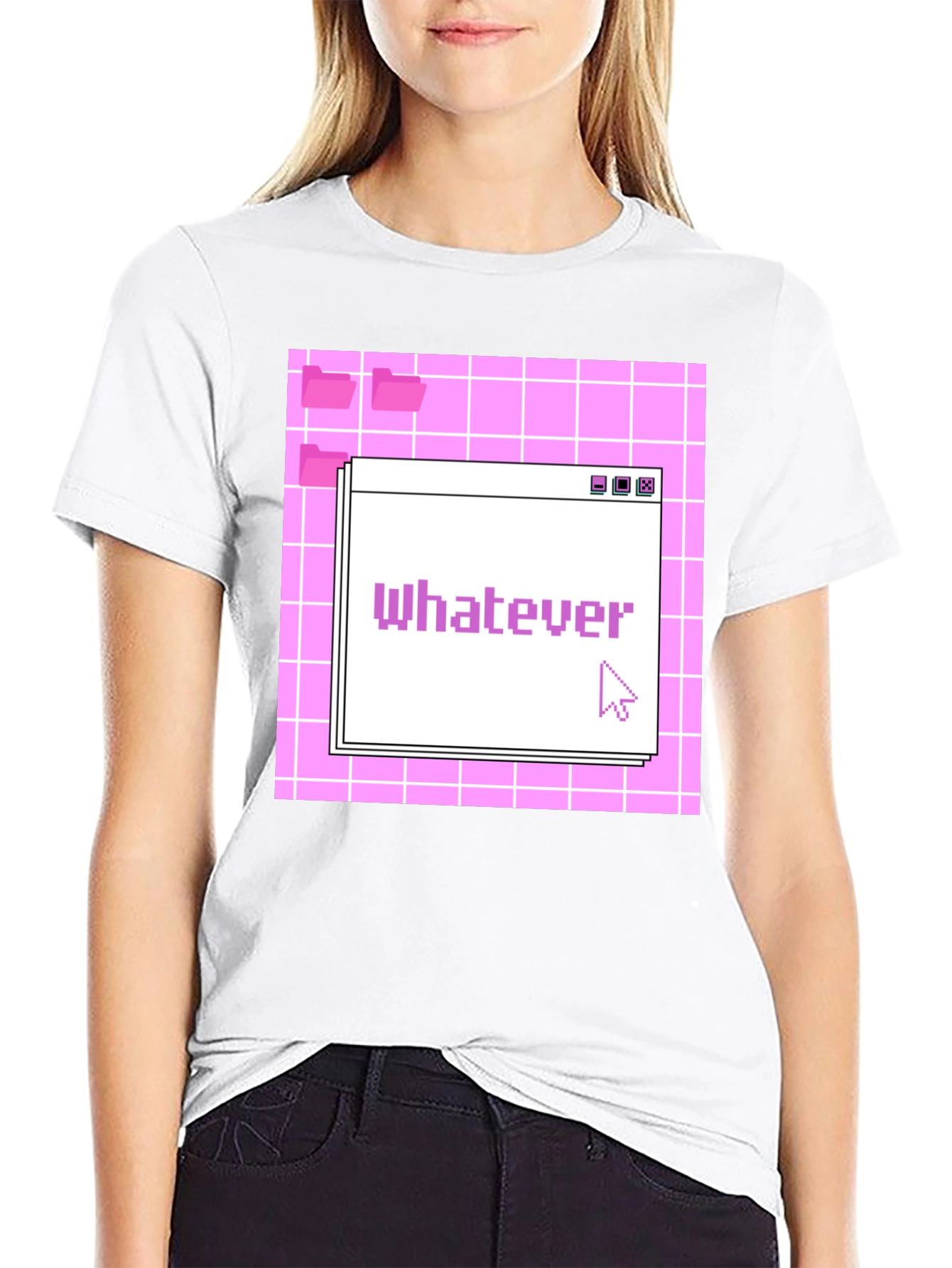 Aesthetic Vaporwave Whatever Pixel Art T-Shirt