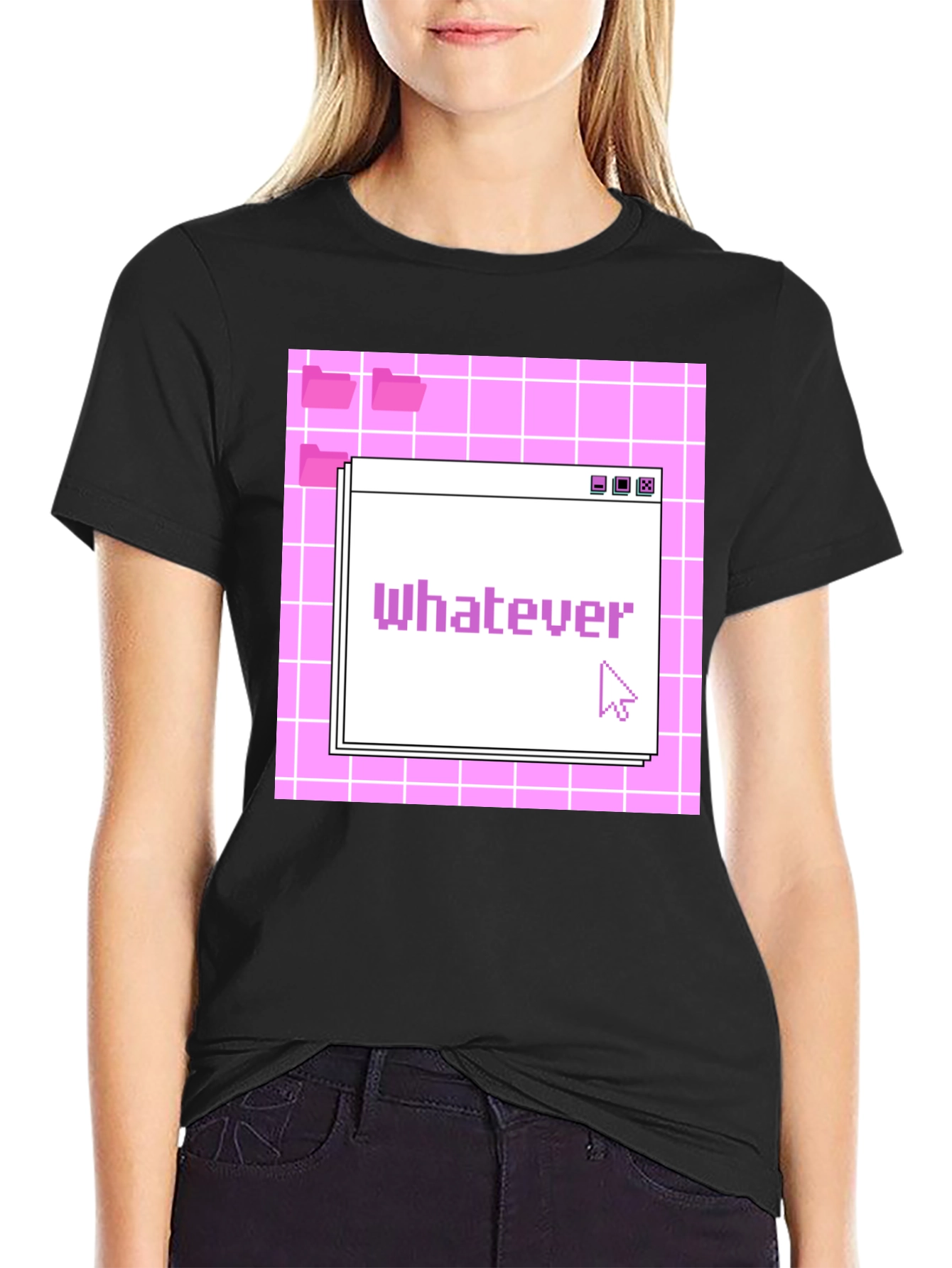 Aesthetic Vaporwave Whatever Pixel Art T-Shirt
