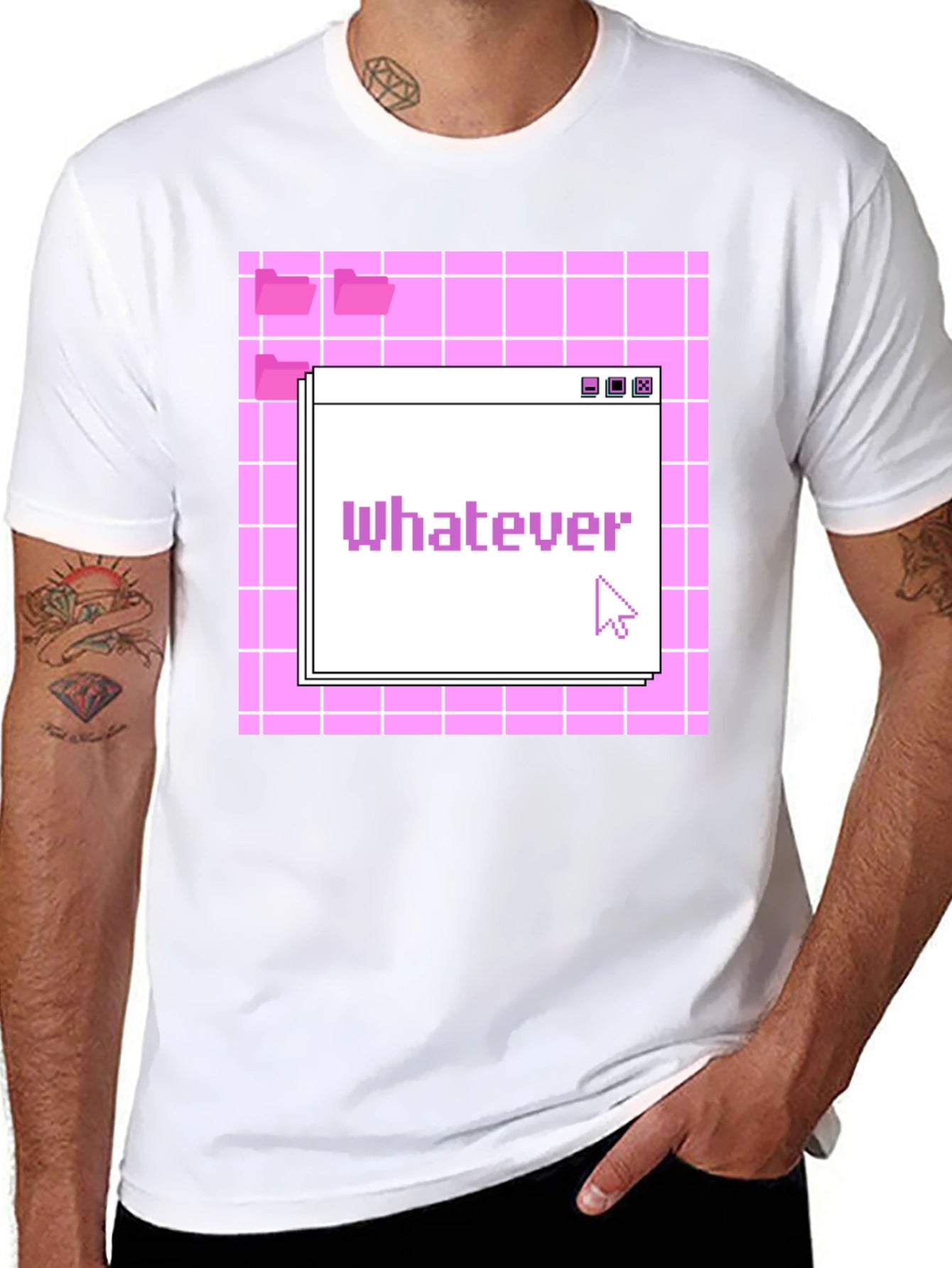 Aesthetic Vaporwave Whatever Pixel Art T-Shirt