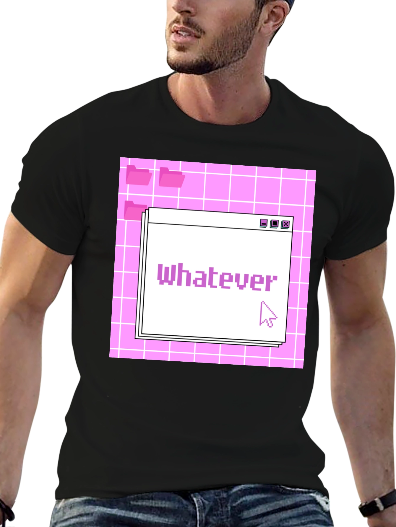 Aesthetic Vaporwave Whatever Pixel Art T-Shirt