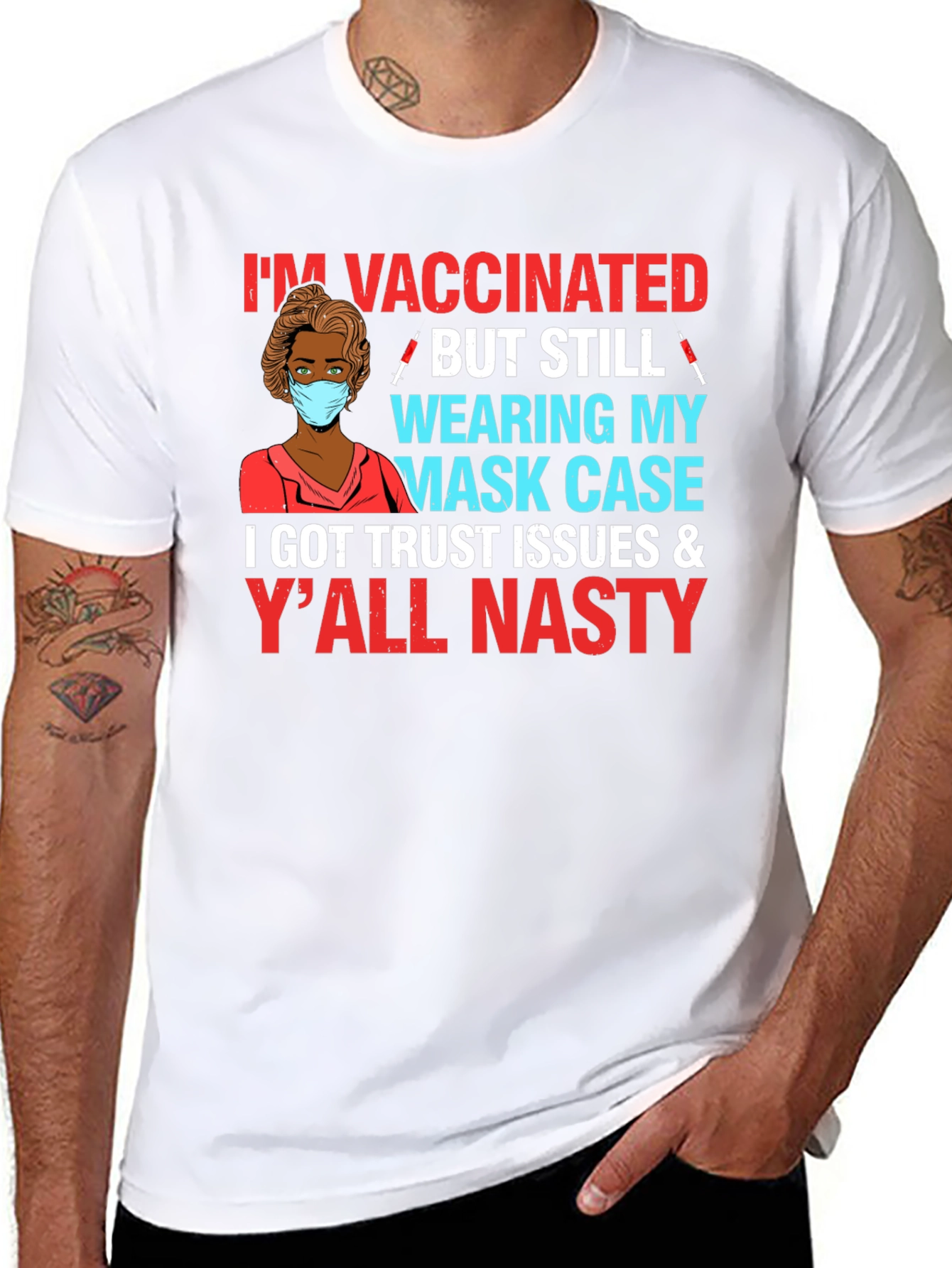 Vaccinated But Still Wearing Mask Case T-Shirt