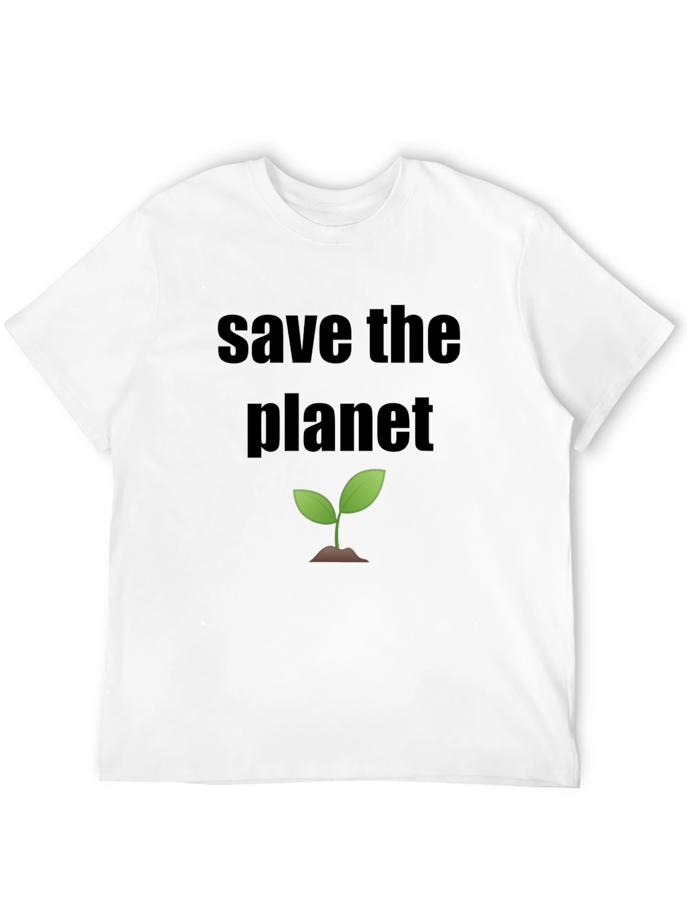 Save the Planet T-Shirt - Black Eco-Friendly Design