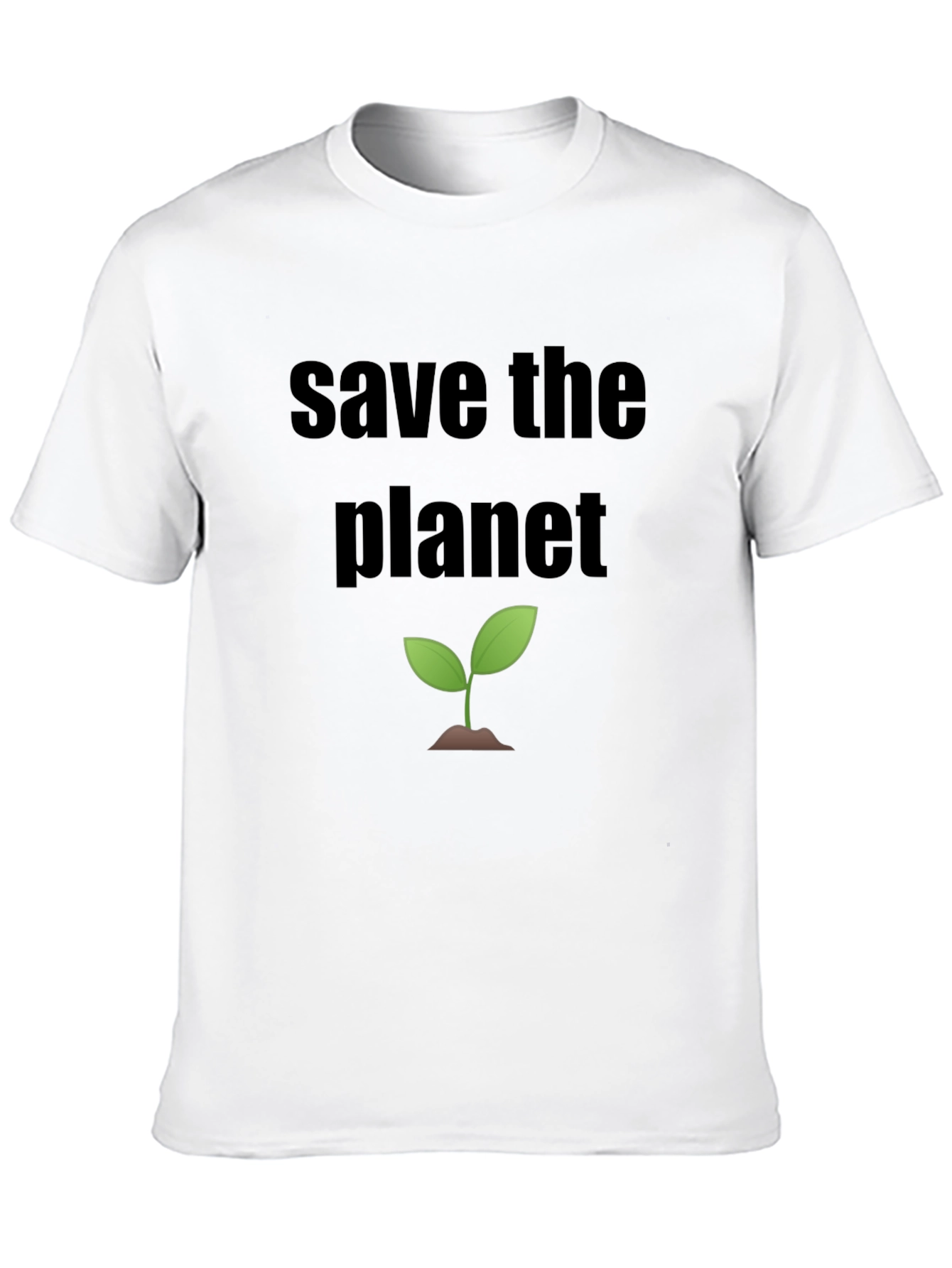 Save the Planet T-Shirt - Black Eco-Friendly Design