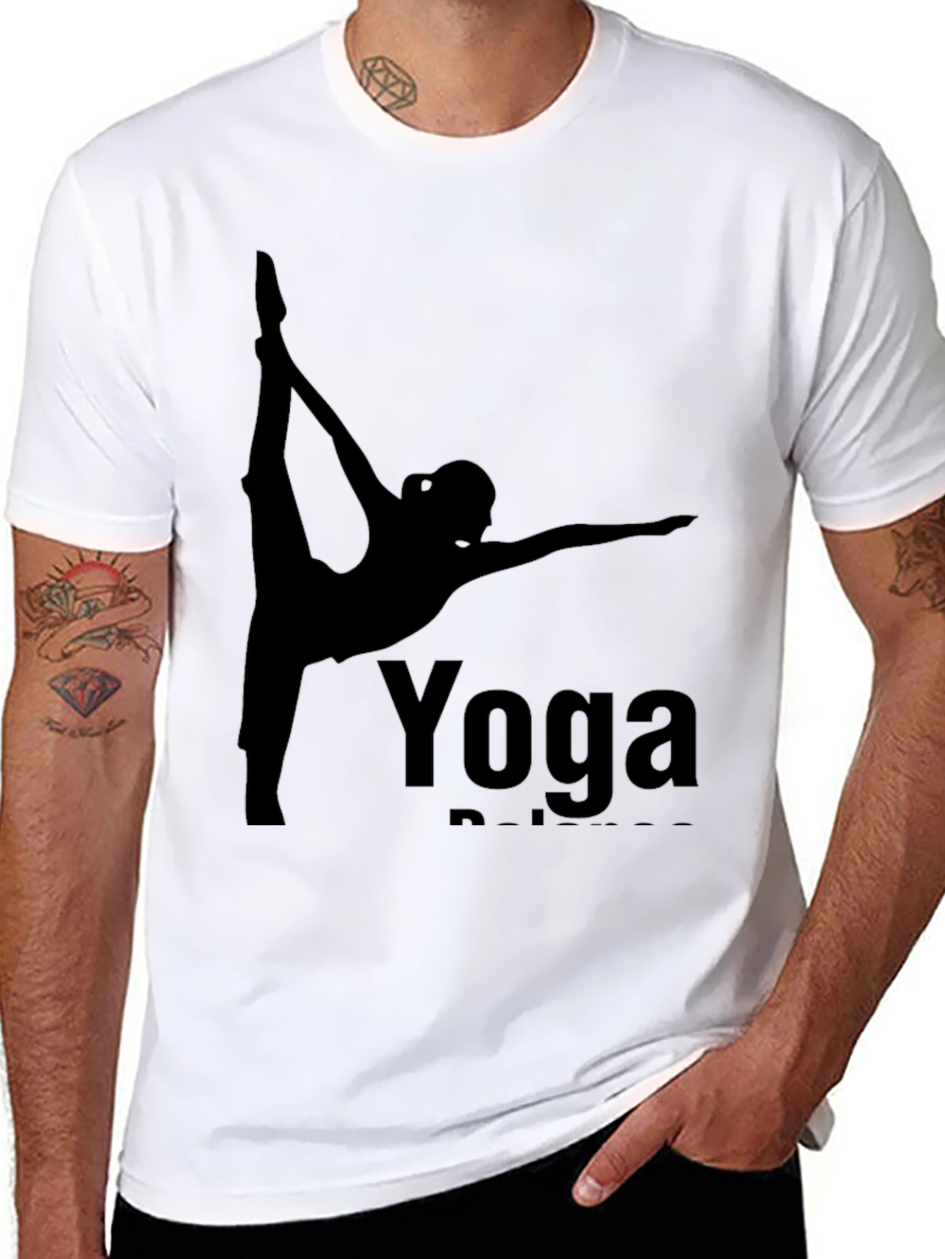 Yoga Balance Black T-Shirt