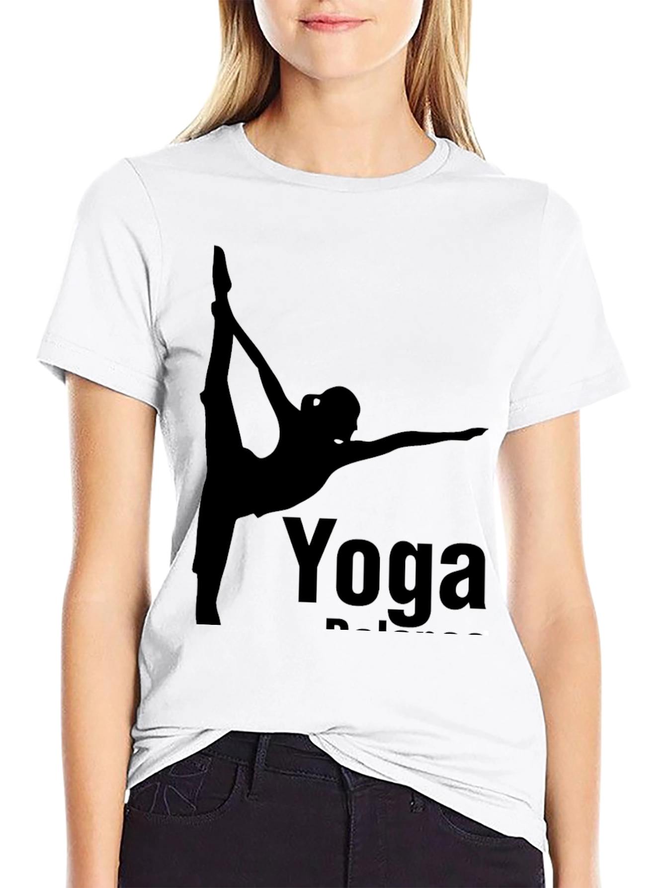 Yoga Balance Black T-Shirt