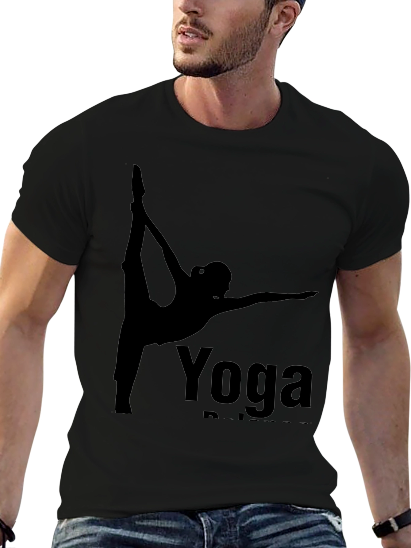Yoga Balance Black T-Shirt