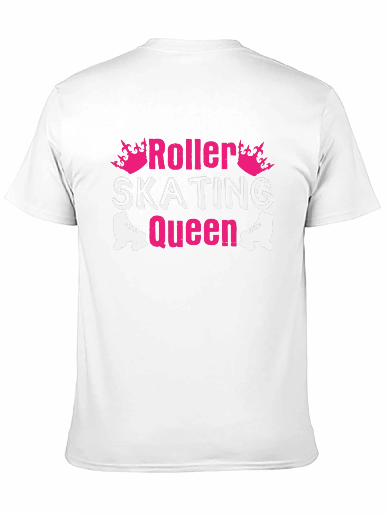 Roller Skating Queen Graphic Tee - Black Cotton T-Shirt