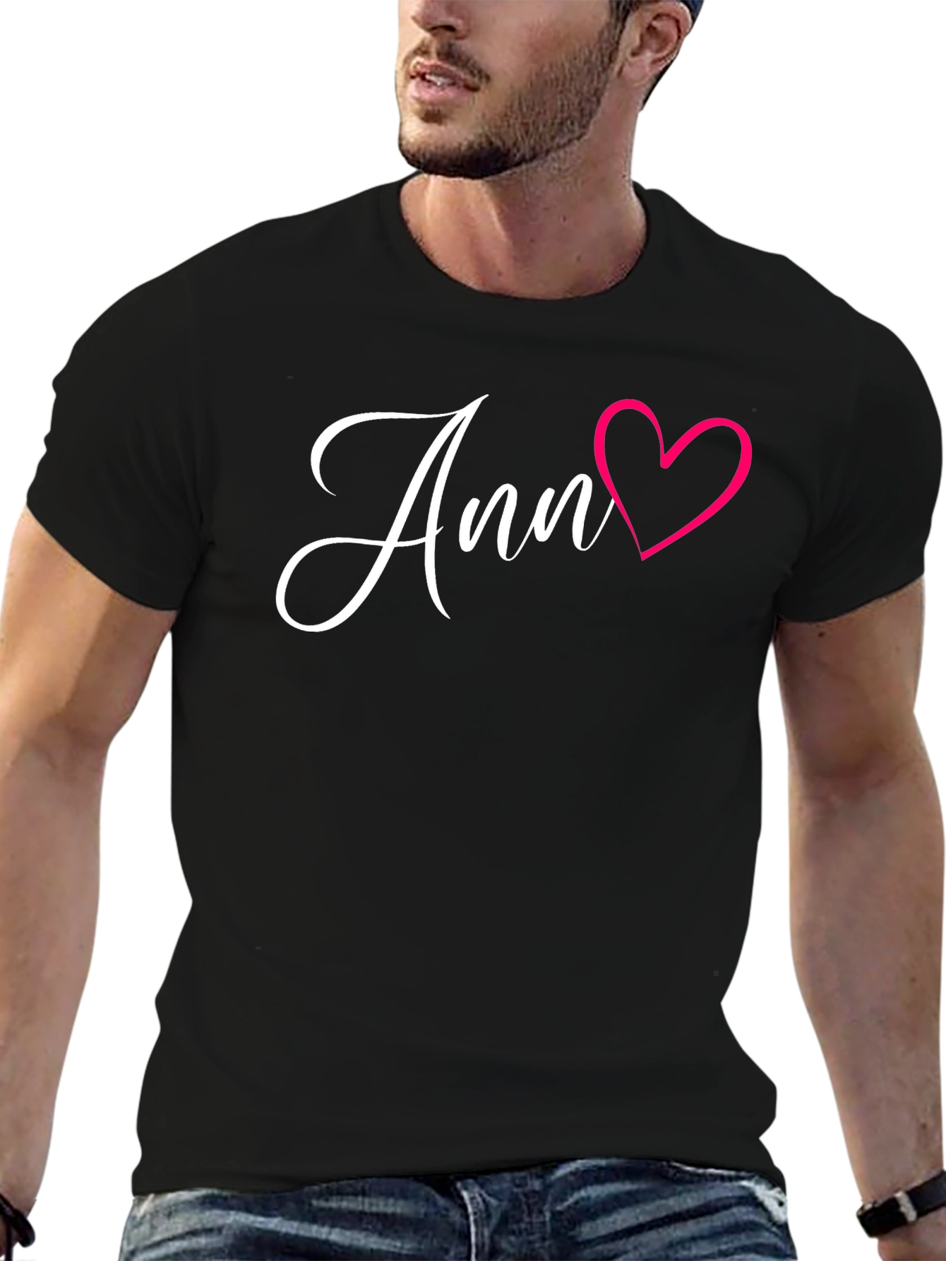 Ann Heart Tee - Love Graphic Novelty Shirt