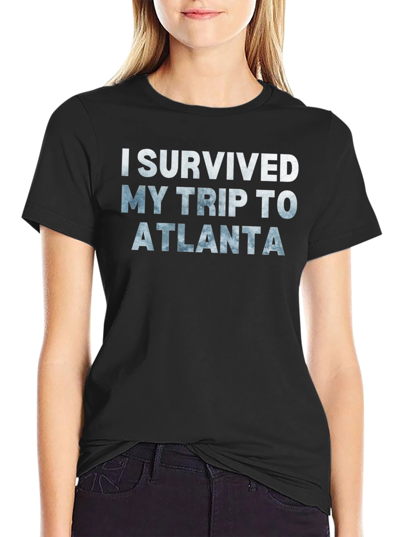 I Survived My Trip To Atlanta Black T-Shirt