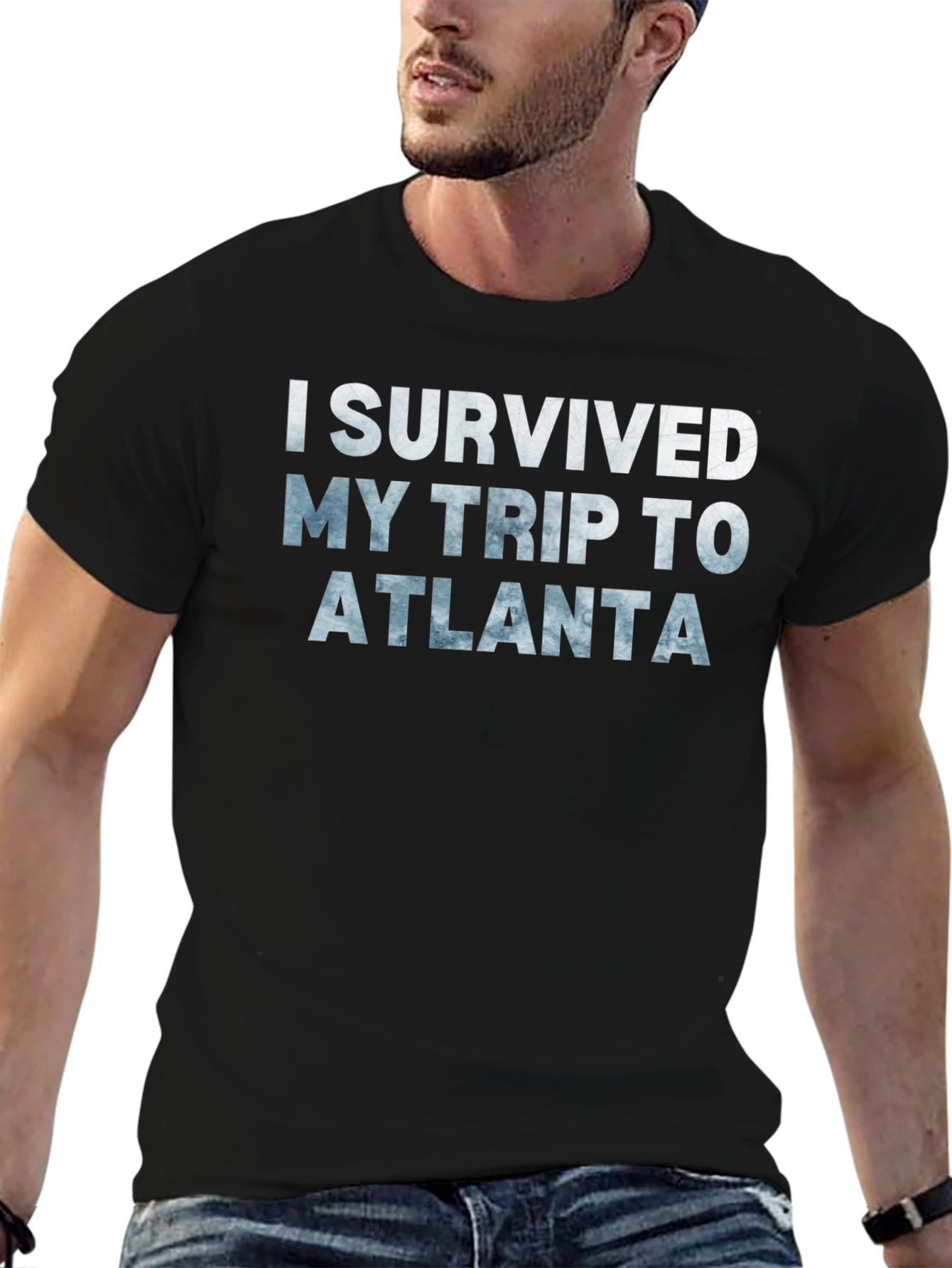 I Survived My Trip To Atlanta Black T-Shirt