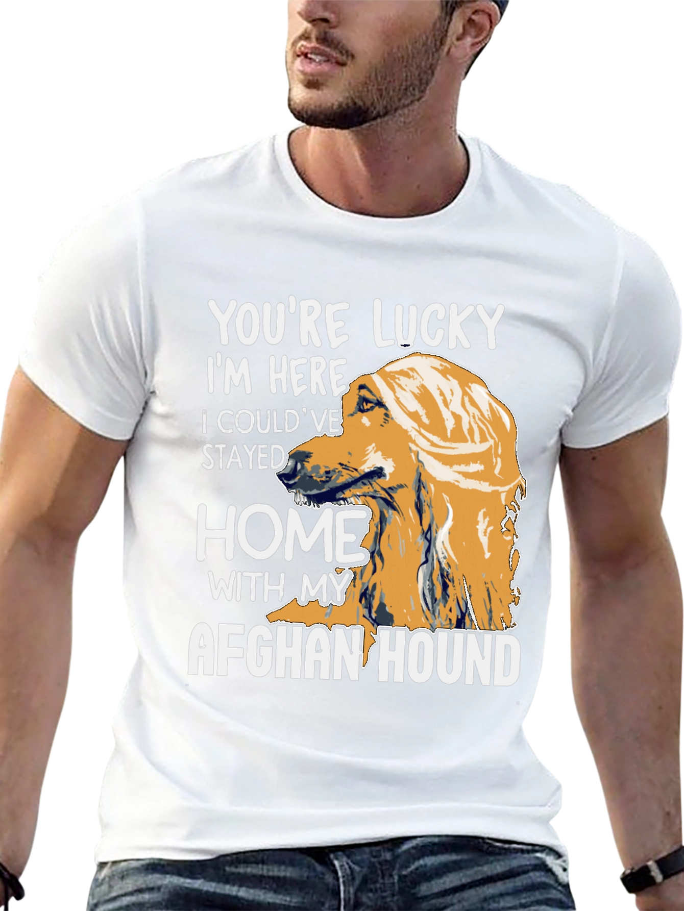 Lucky Afghan Hound T-Shirt