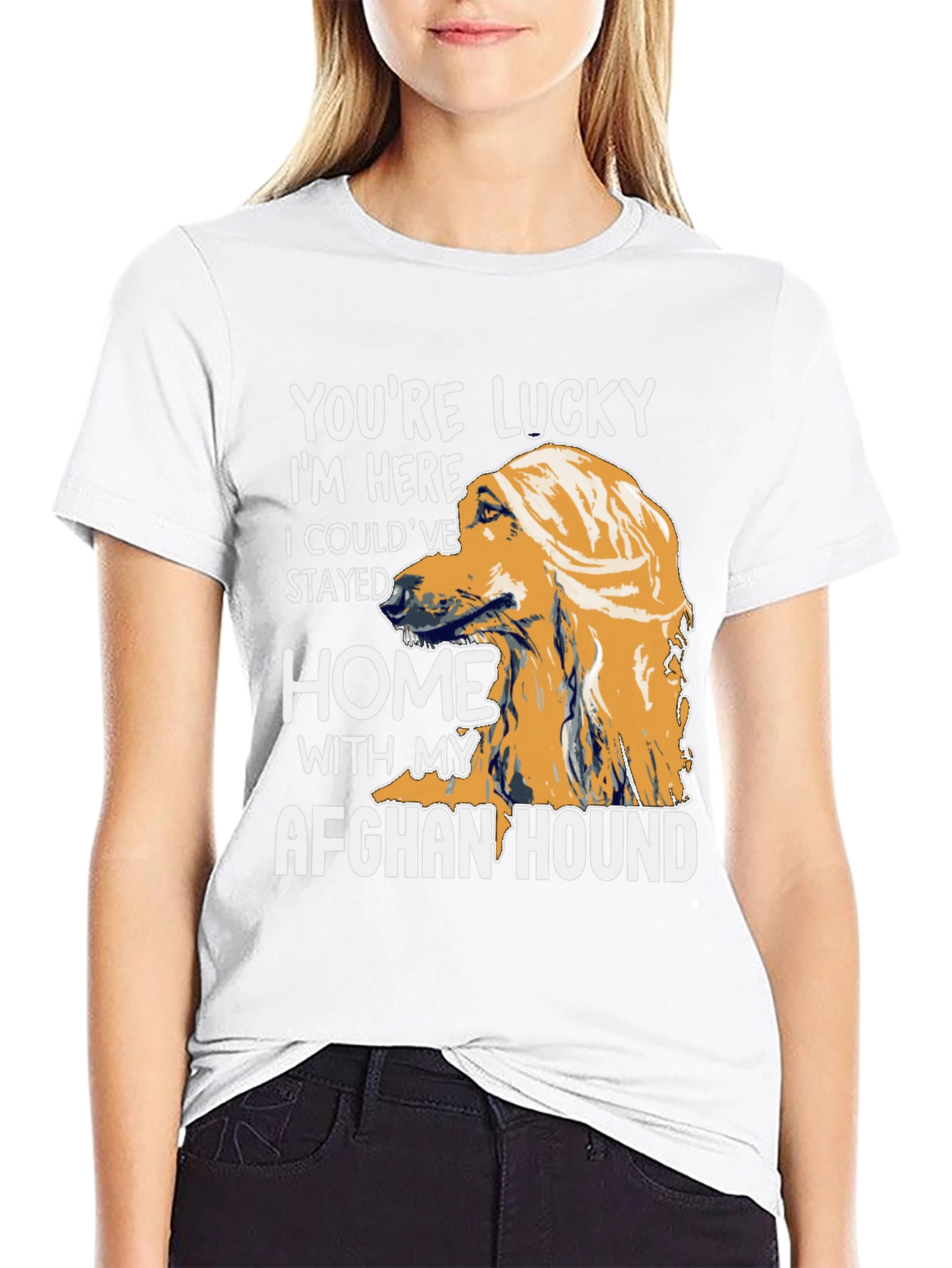Lucky Afghan Hound T-Shirt