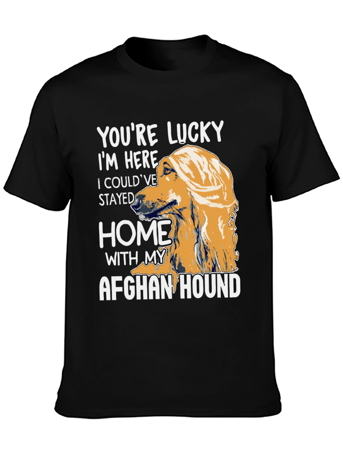 Lucky Afghan Hound T-Shirt