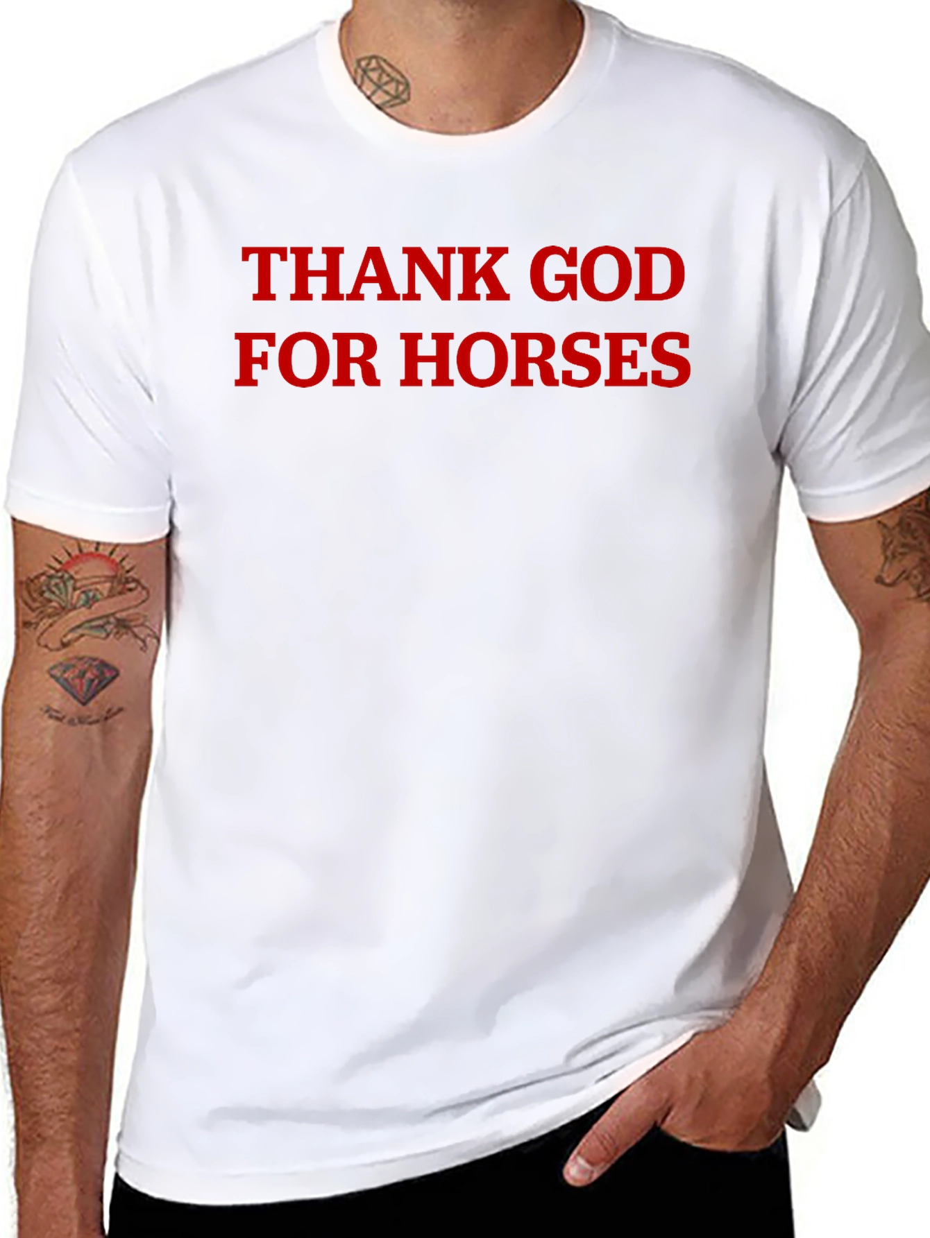 Thank God For Horses Black T-Shirt