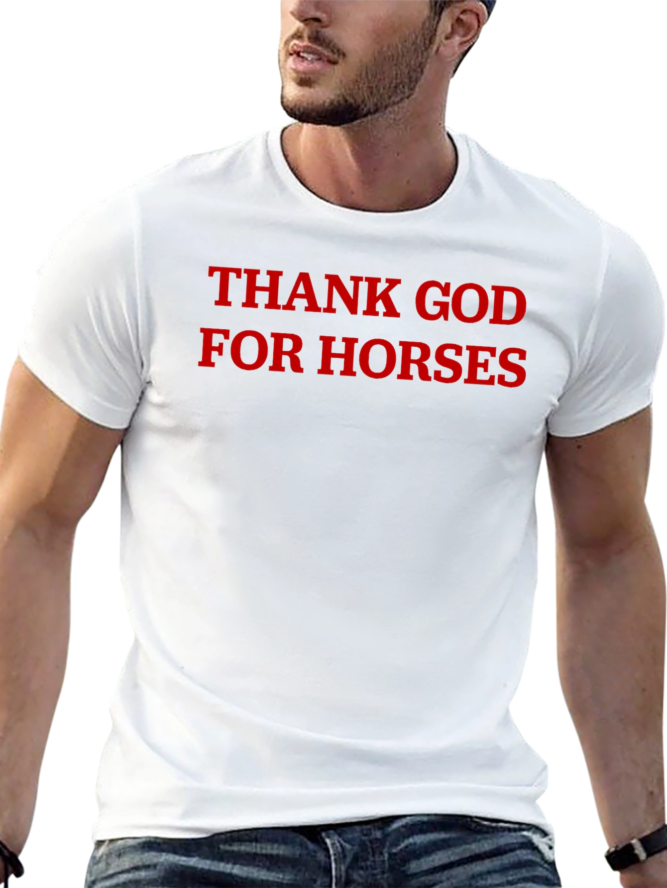 Thank God For Horses Black T-Shirt