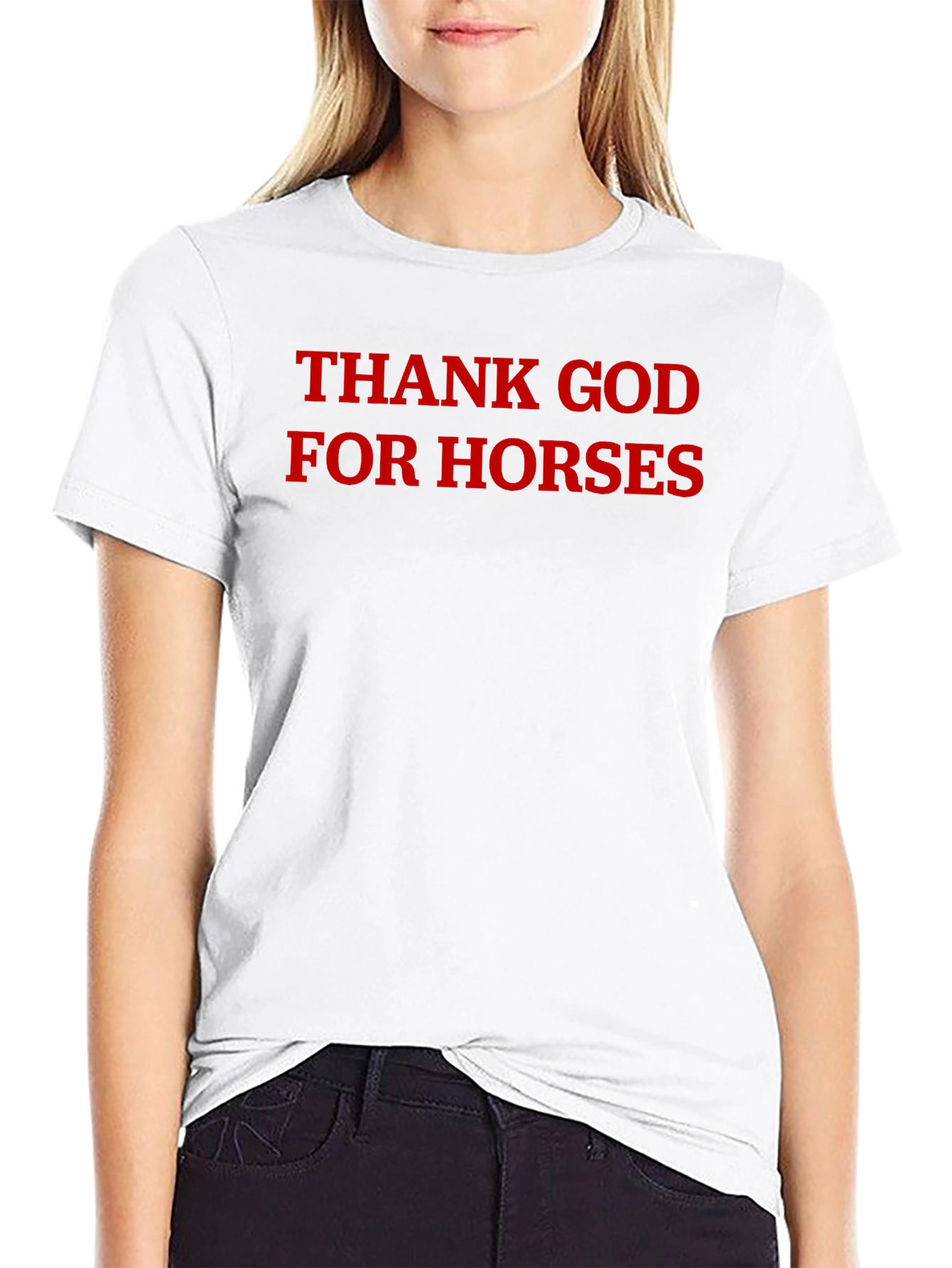 Thank God For Horses Black T-Shirt