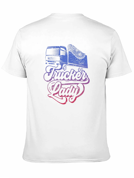 Trucker Lady Graphic Tee - Stylish Comfort