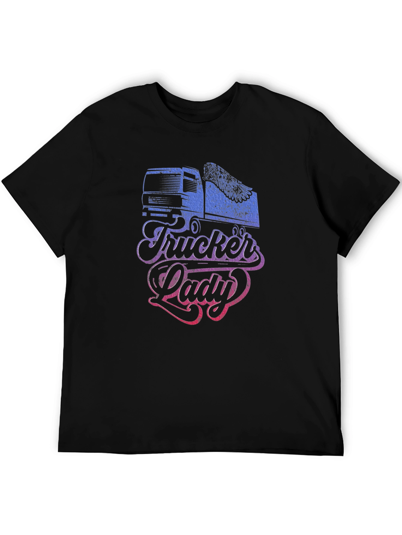 Trucker Lady Graphic Tee - Stylish Comfort