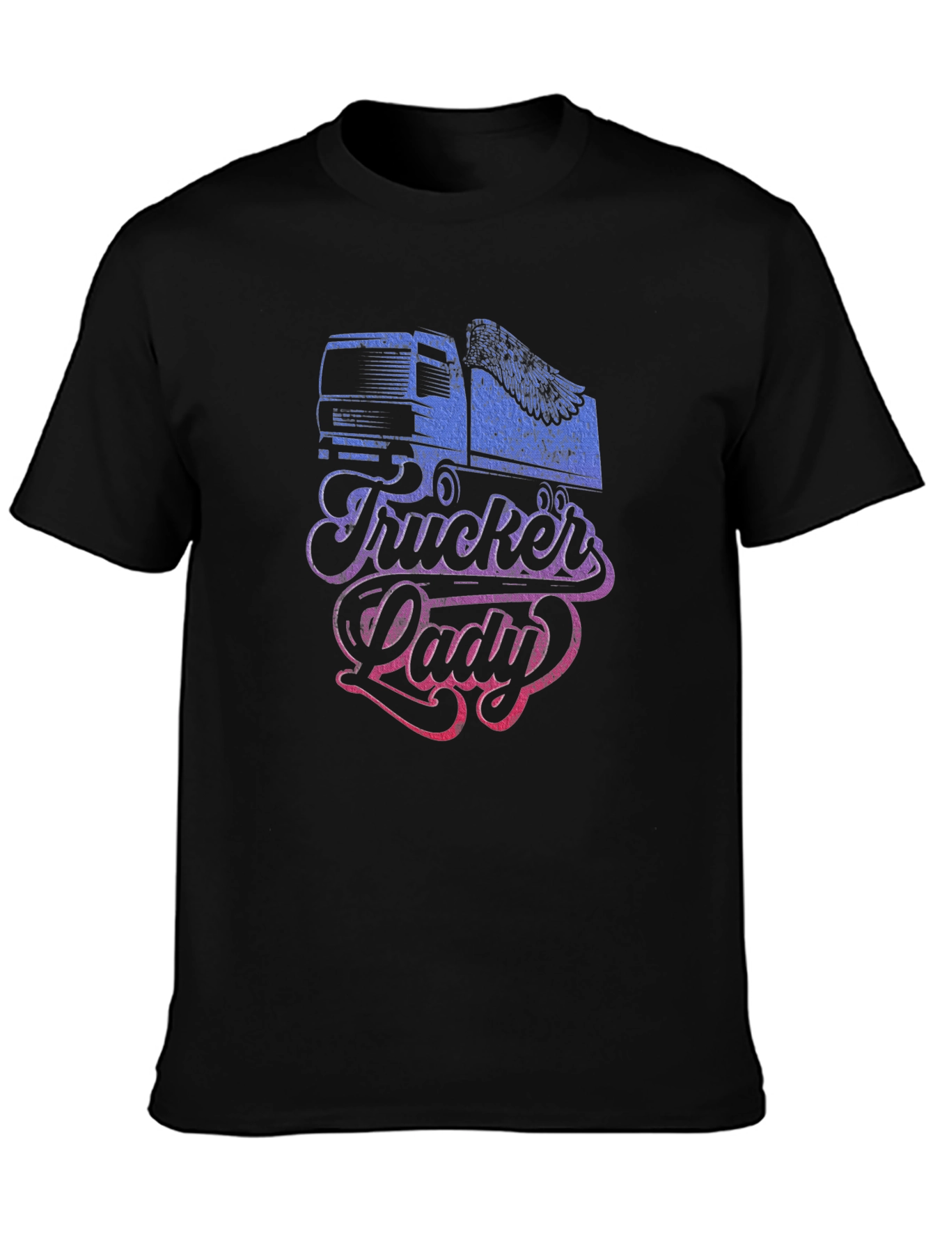 Trucker Lady Graphic Tee - Stylish Comfort