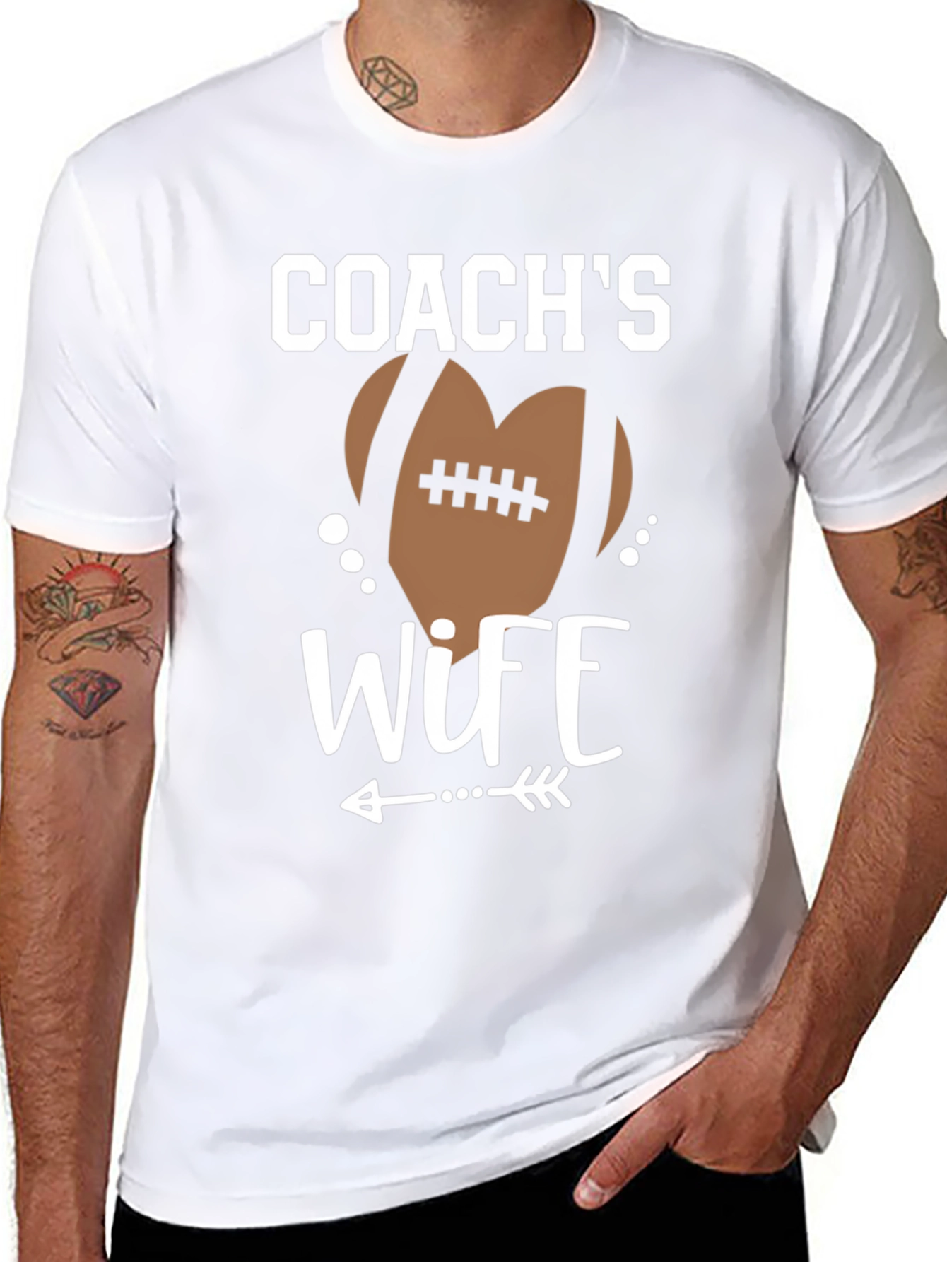 Coachs Wife Football Graphic T-Shirt