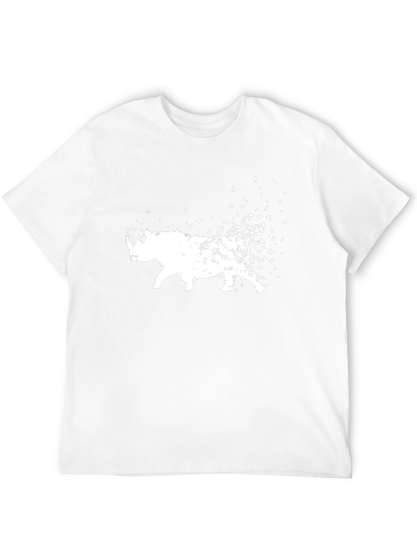 Abstract Rhino Print Black T-Shirt