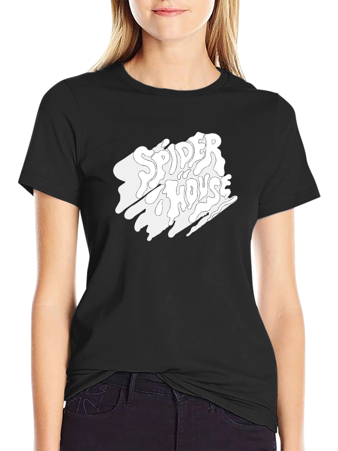 Spider House T-Shirt - Black Cotton Tee