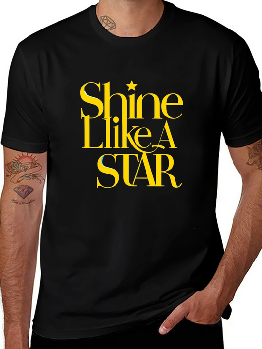 Shine Like A Star Black Graphic Tee
