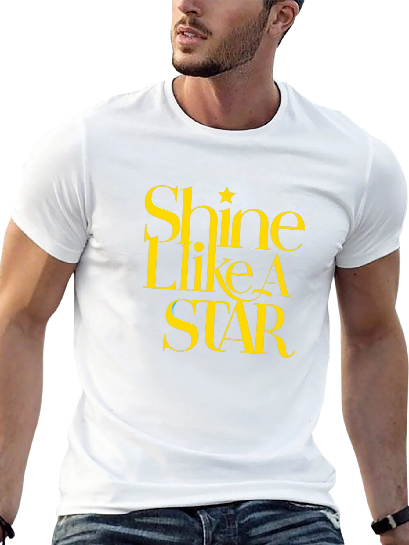 Shine Like A Star Black Graphic Tee