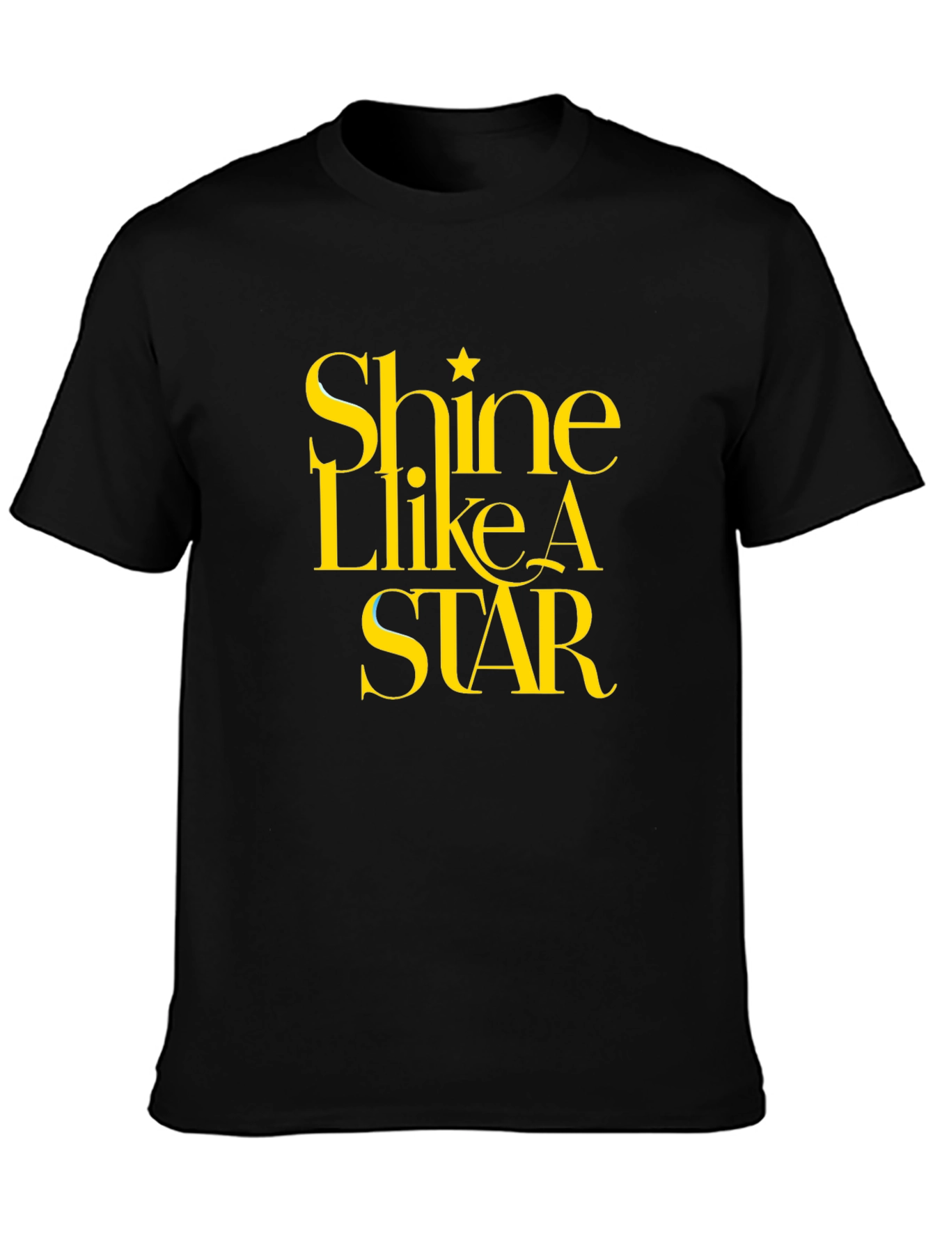 Shine Like A Star Black Graphic Tee