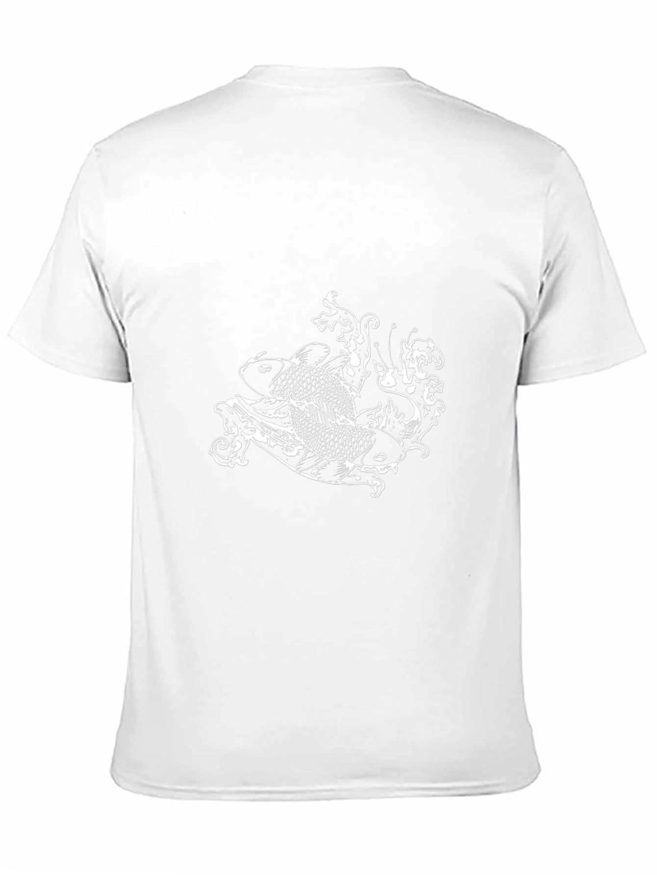 Koi Fish Graphic Tee - Stylish Black Cotton T-Shirt