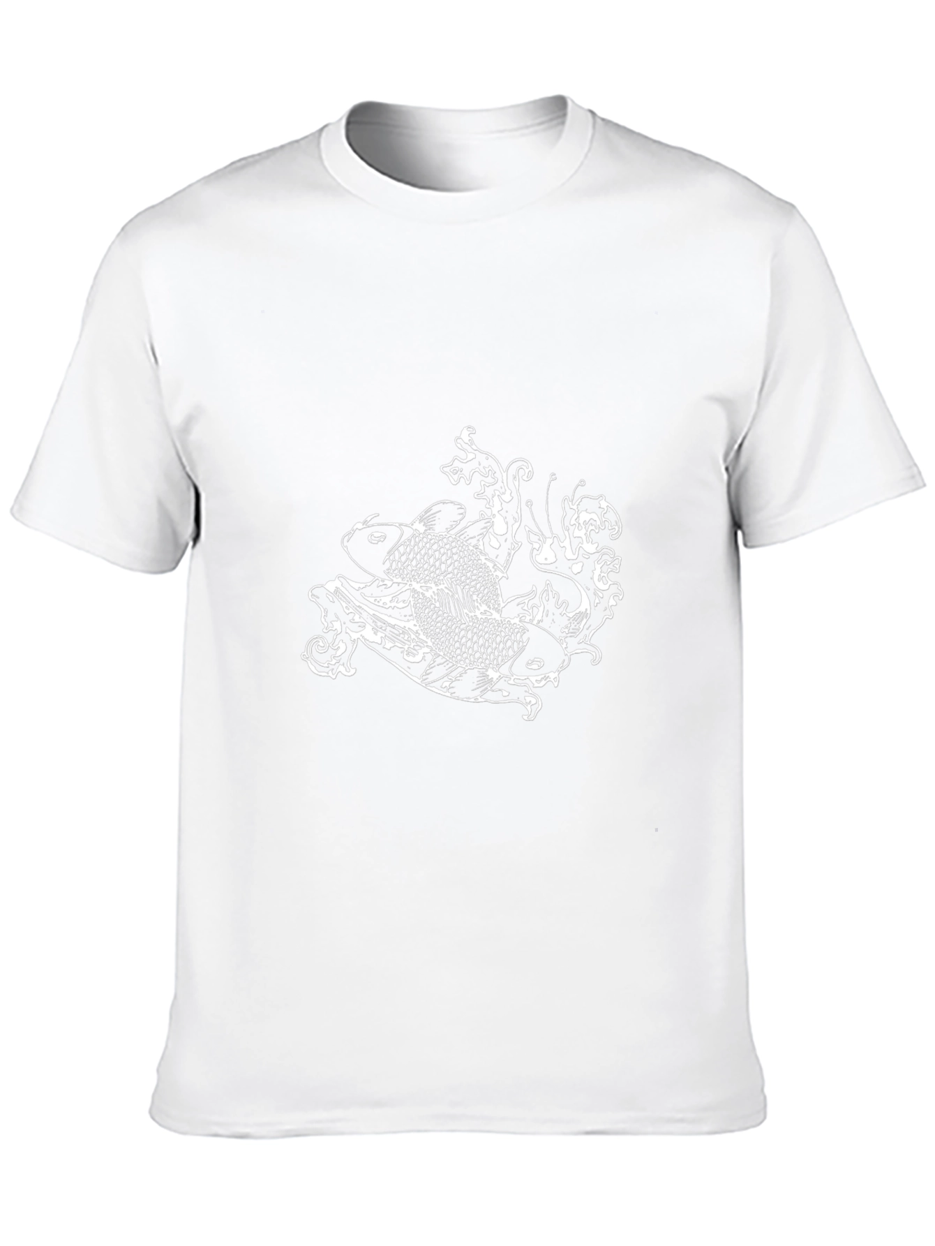 Koi Fish Graphic Tee - Stylish Black Cotton T-Shirt