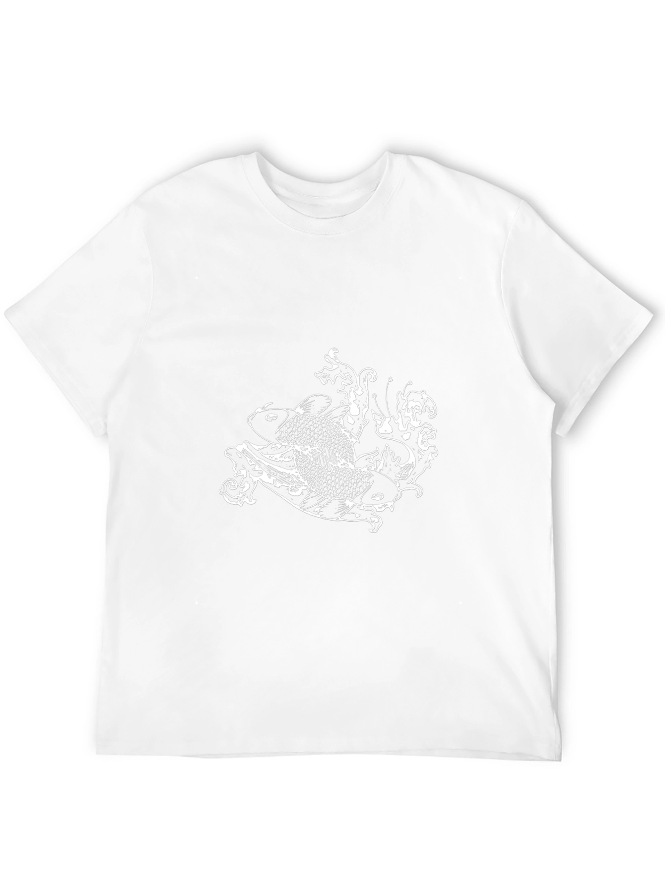 Koi Fish Graphic Tee - Stylish Black Cotton T-Shirt