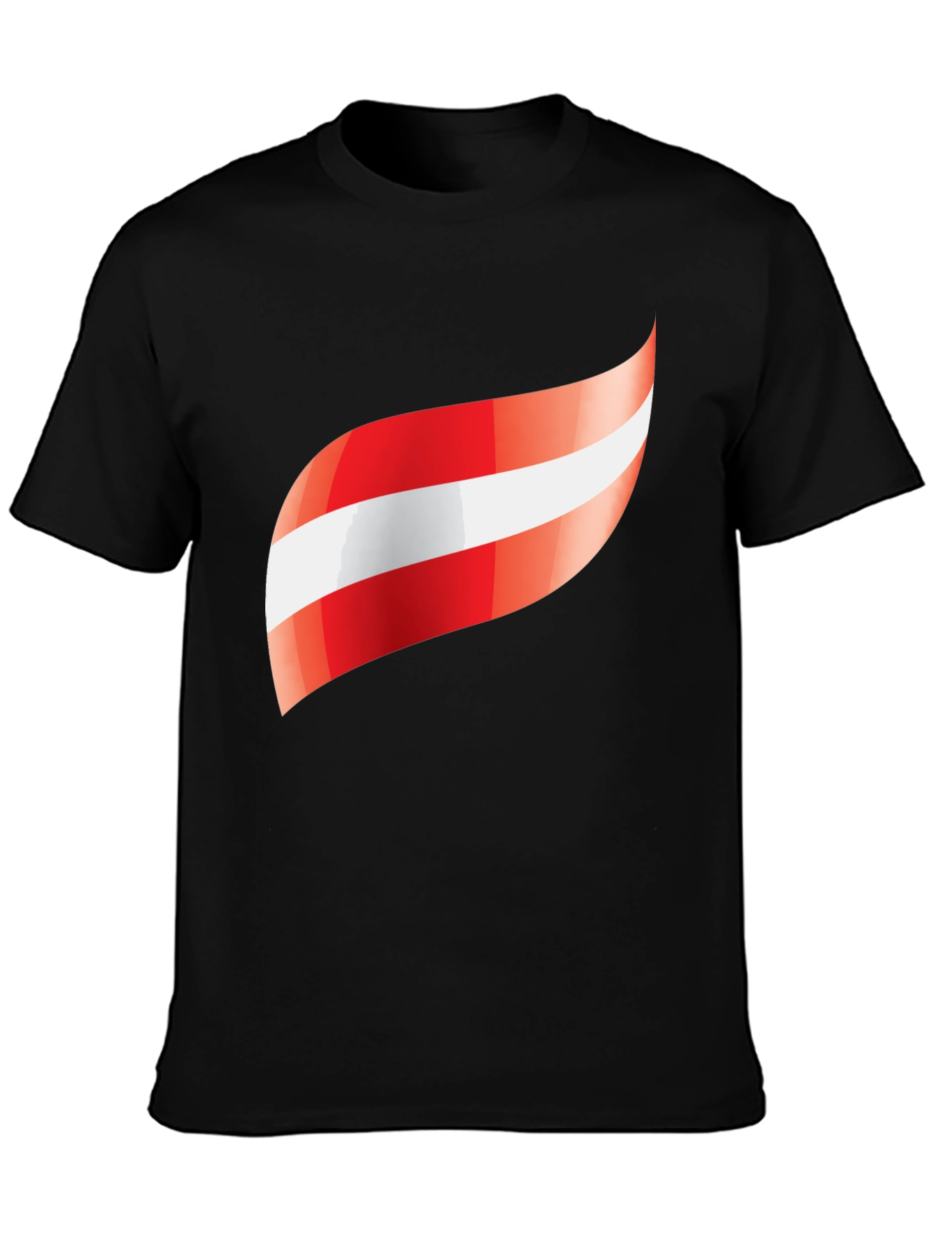 Austria Flag Graphic Black T-Shirt