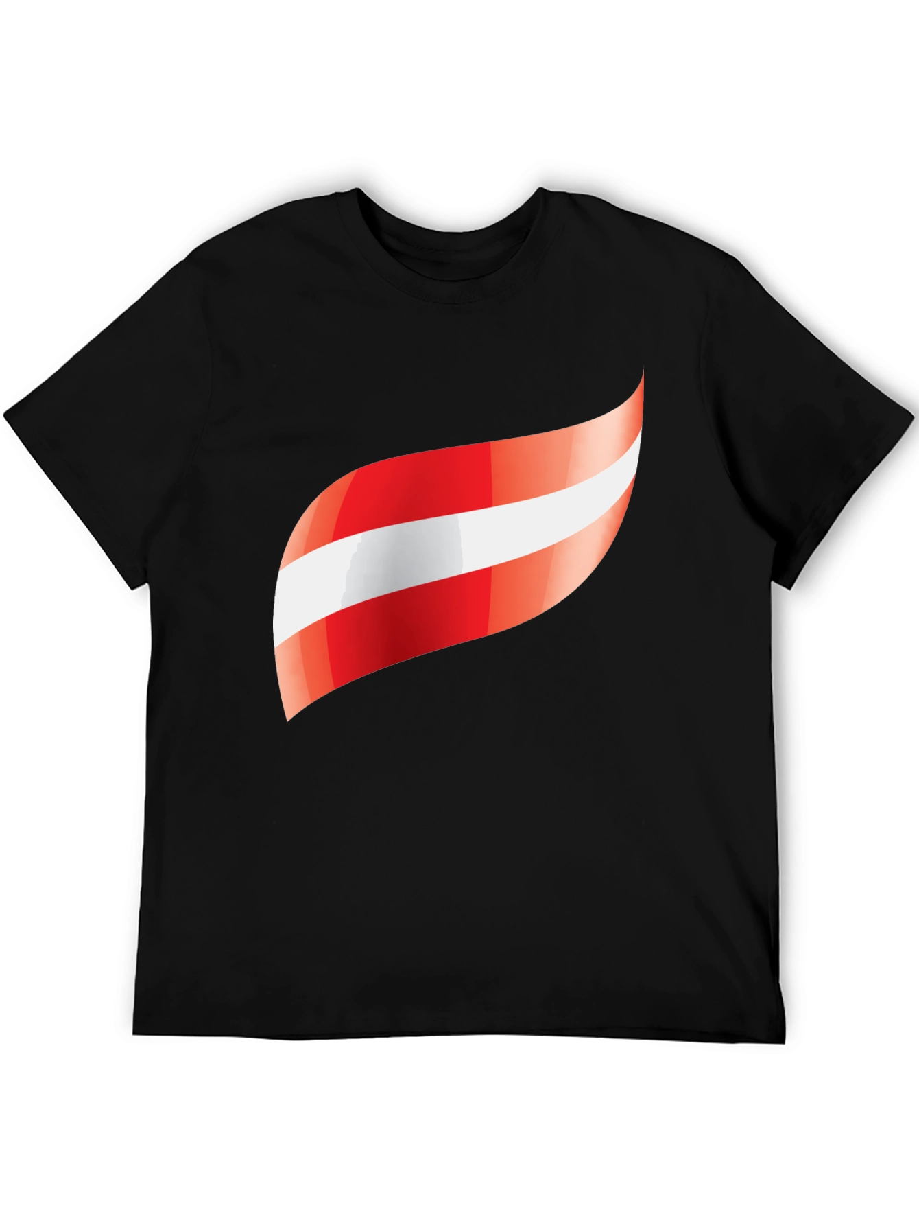 Austria Flag Graphic Black T-Shirt