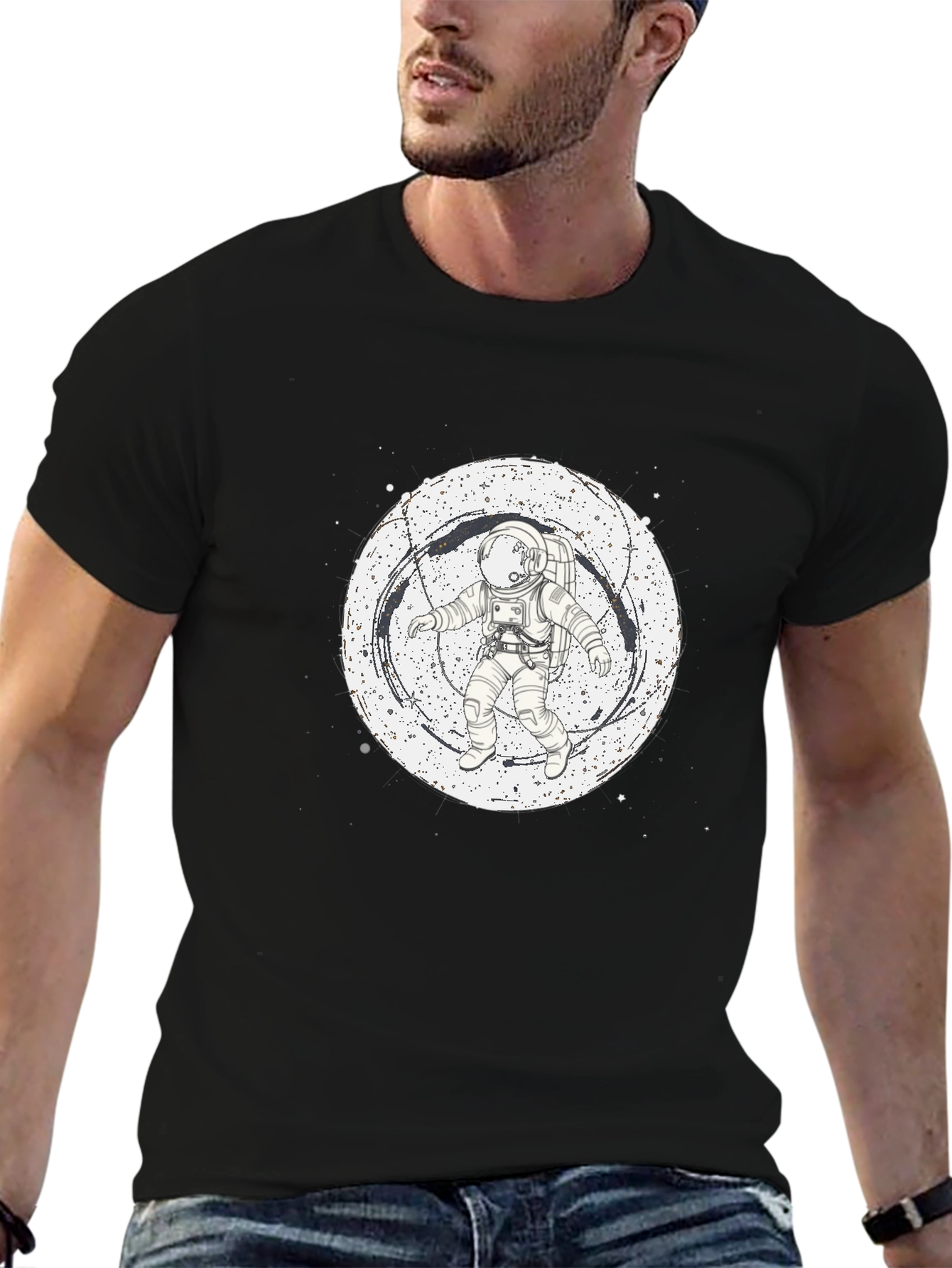 Astronaut Graphic Black T-Shirt