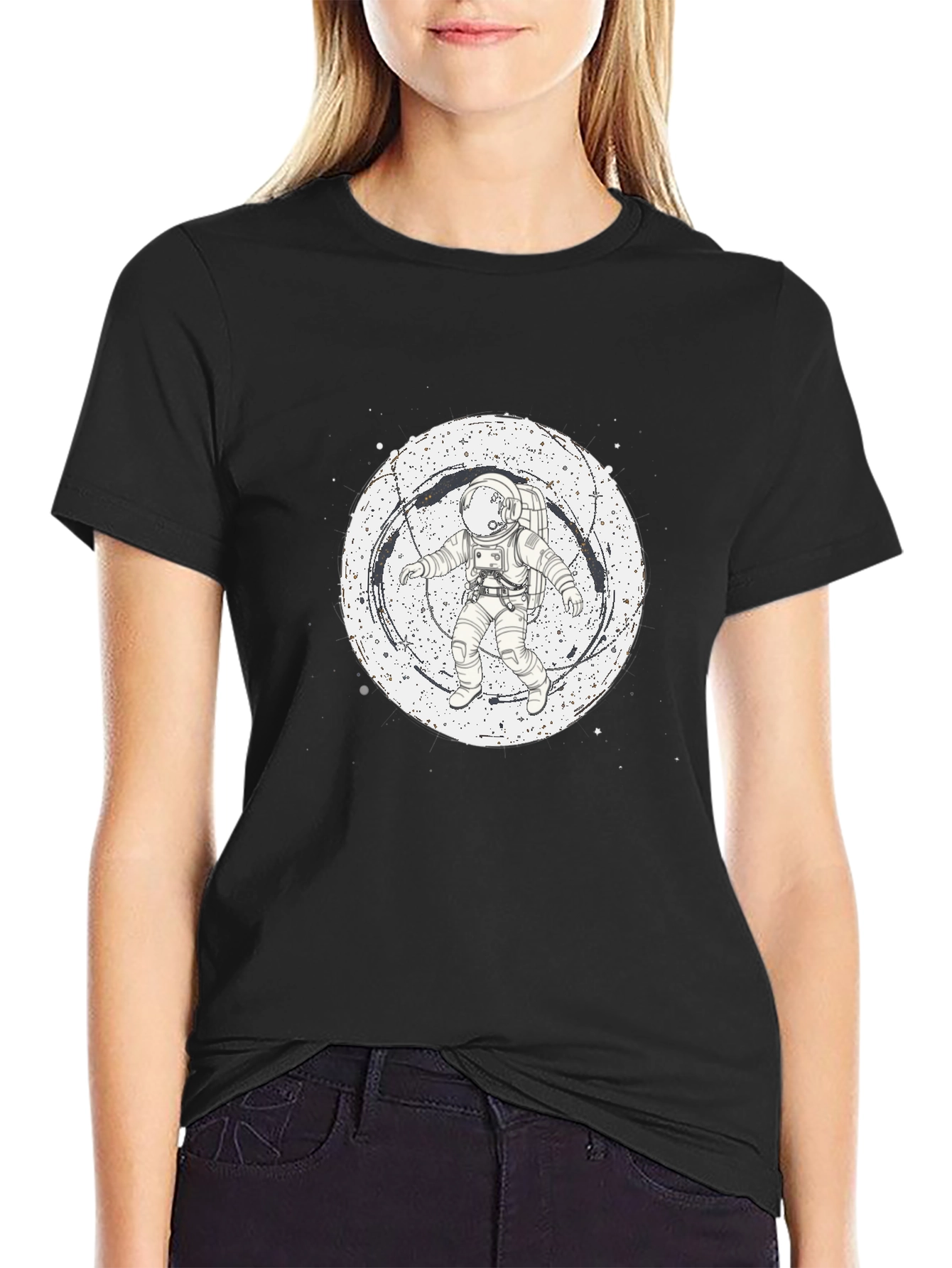 Astronaut Graphic Black T-Shirt