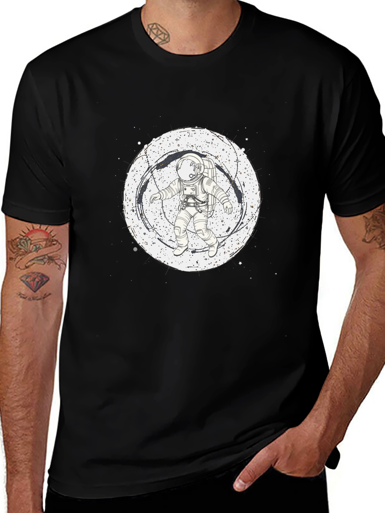 Astronaut Graphic Black T-Shirt