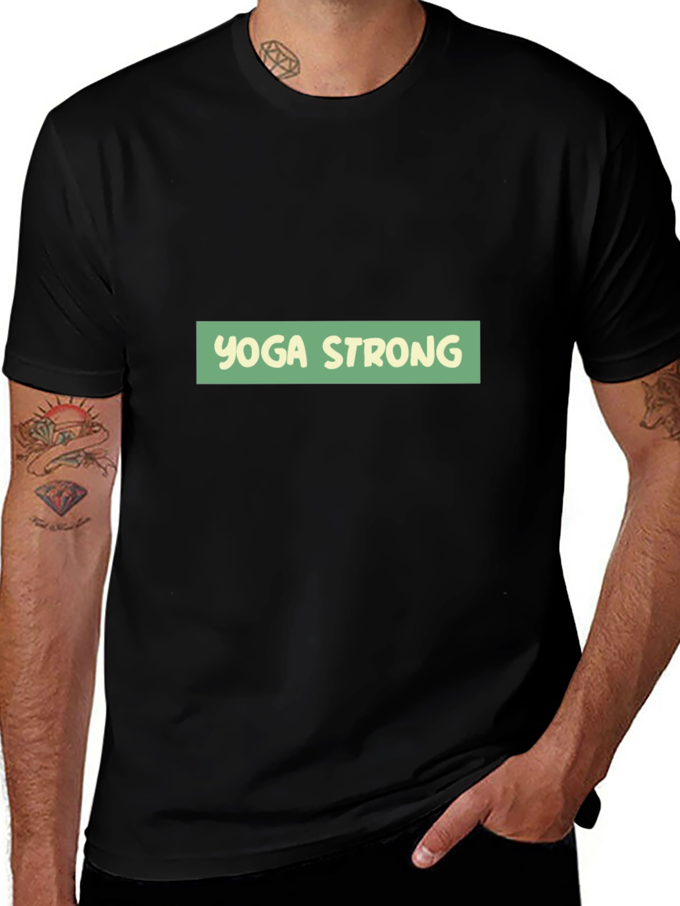 Yoga Strong Black T-Shirt