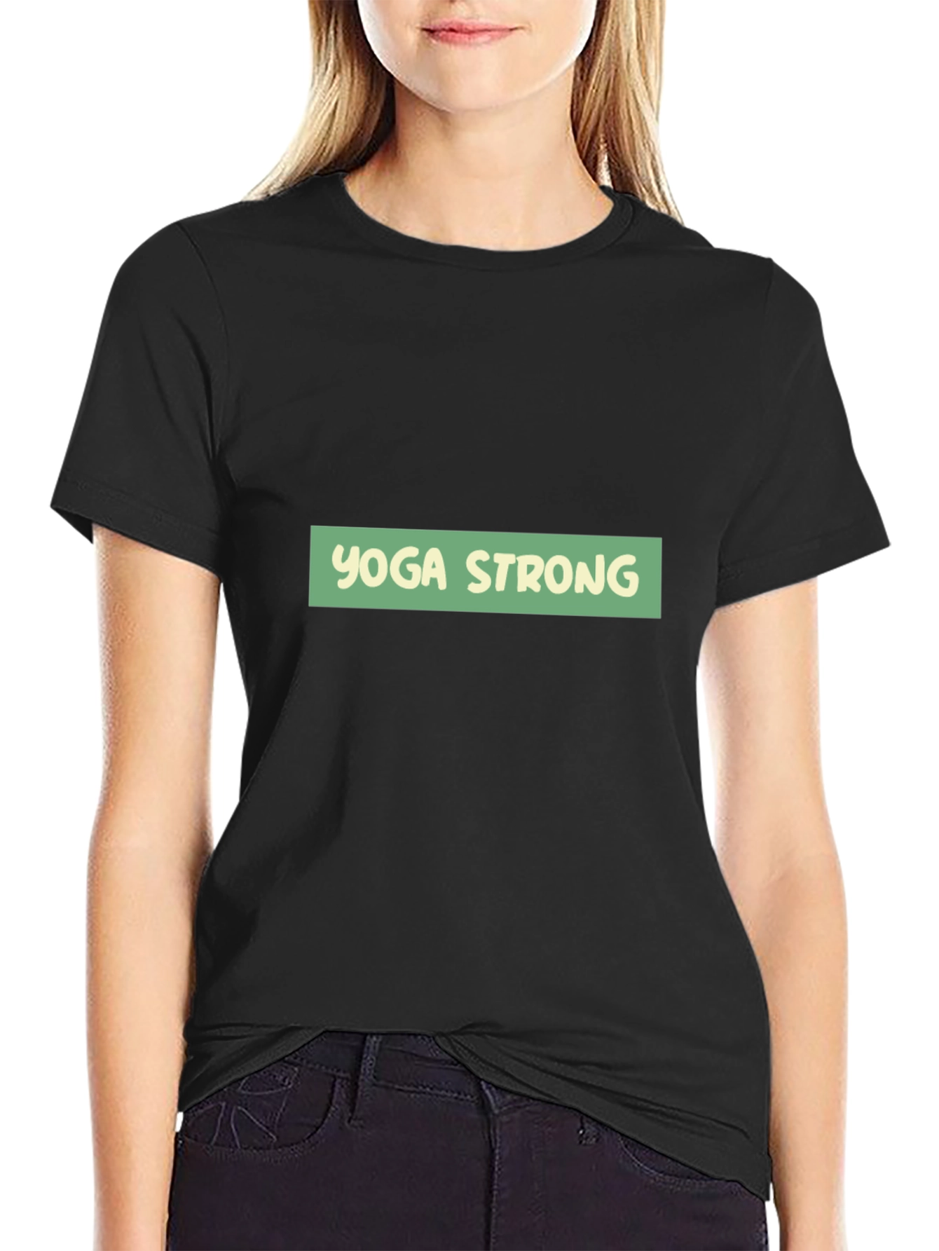 Yoga Strong Black T-Shirt