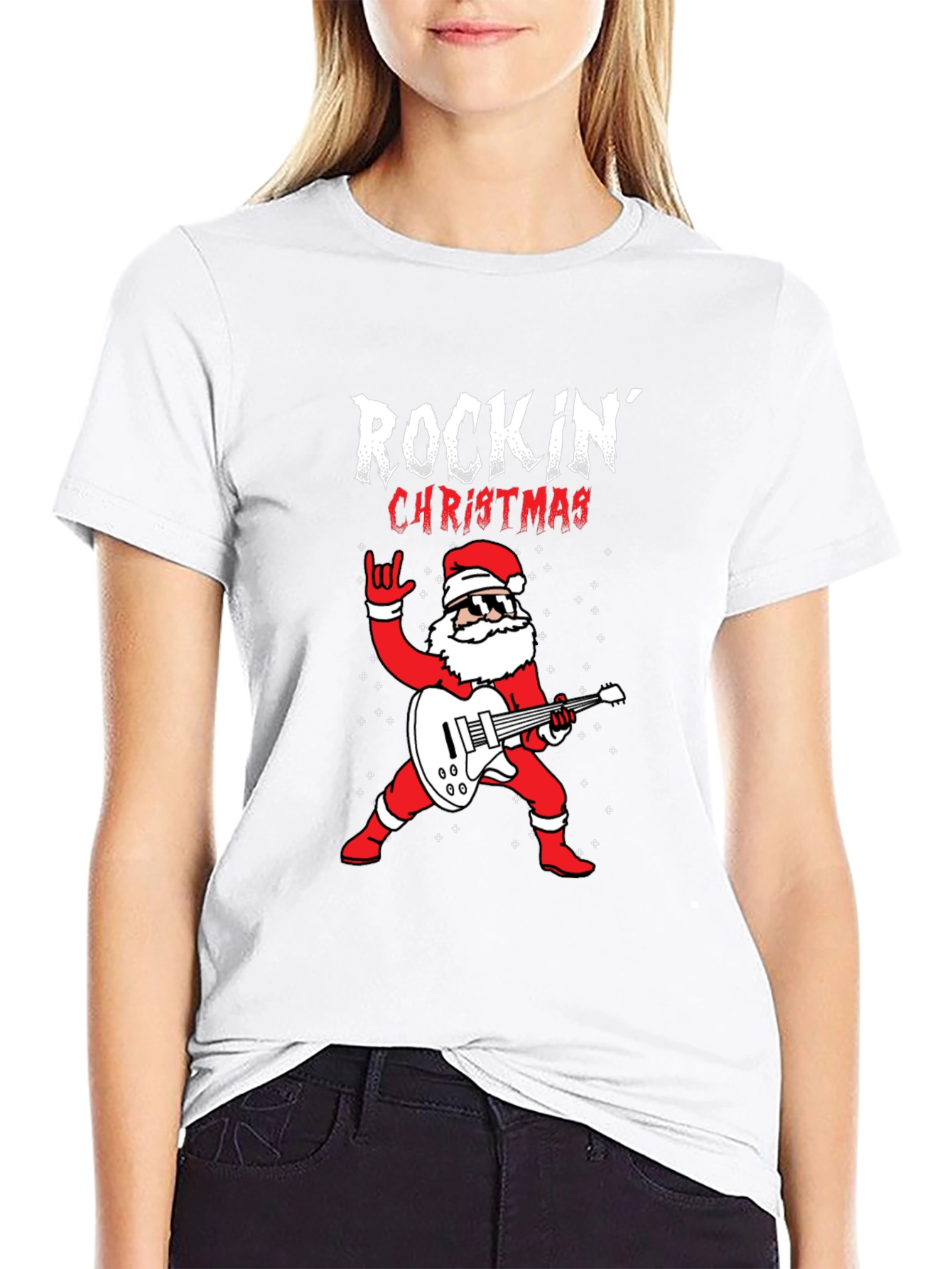Rockin Christmas Santa T-Shirt